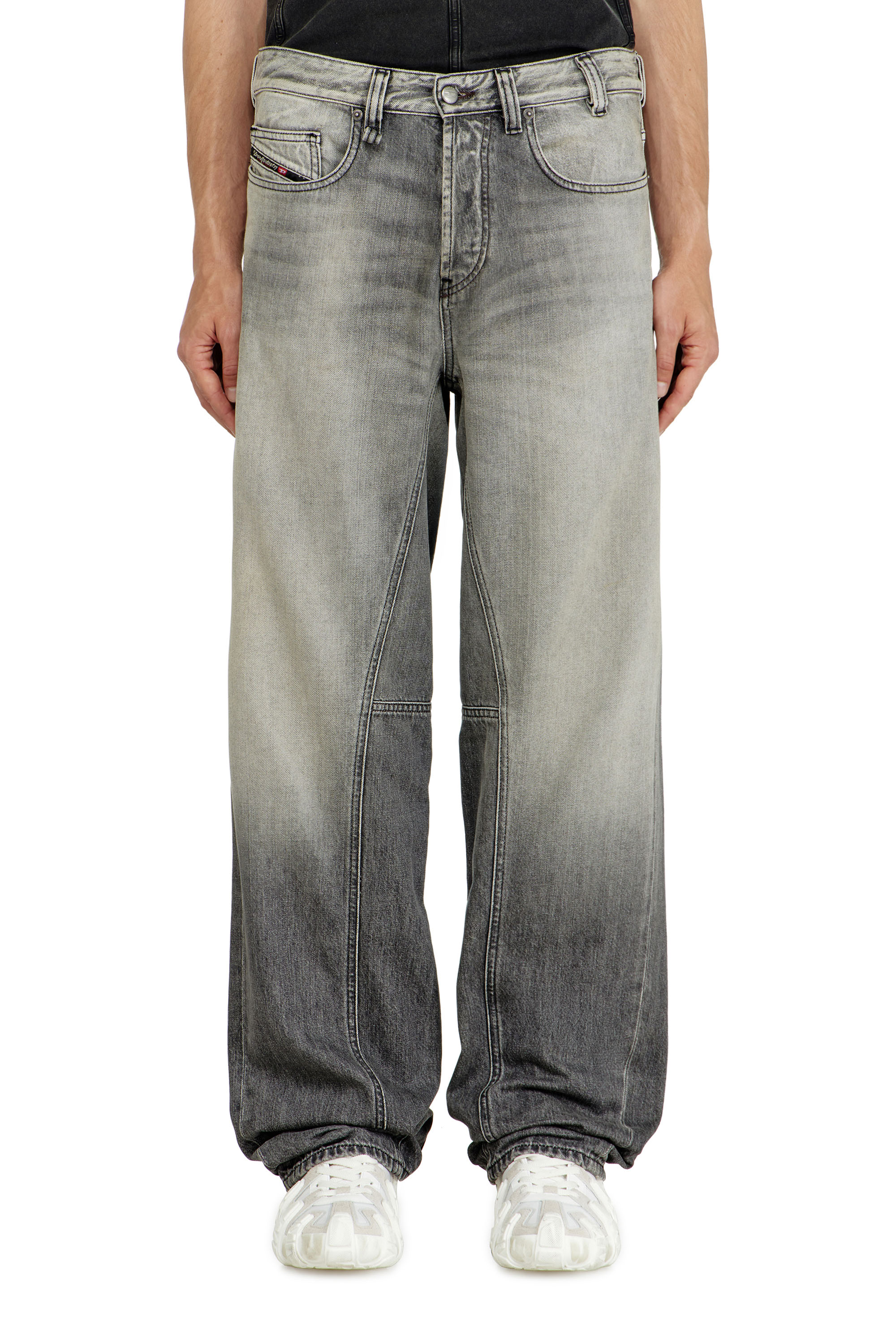 Diesel Men's Grey Relaxed Jeans Low Waist 2001 D-Macro, Button Fly Size 29