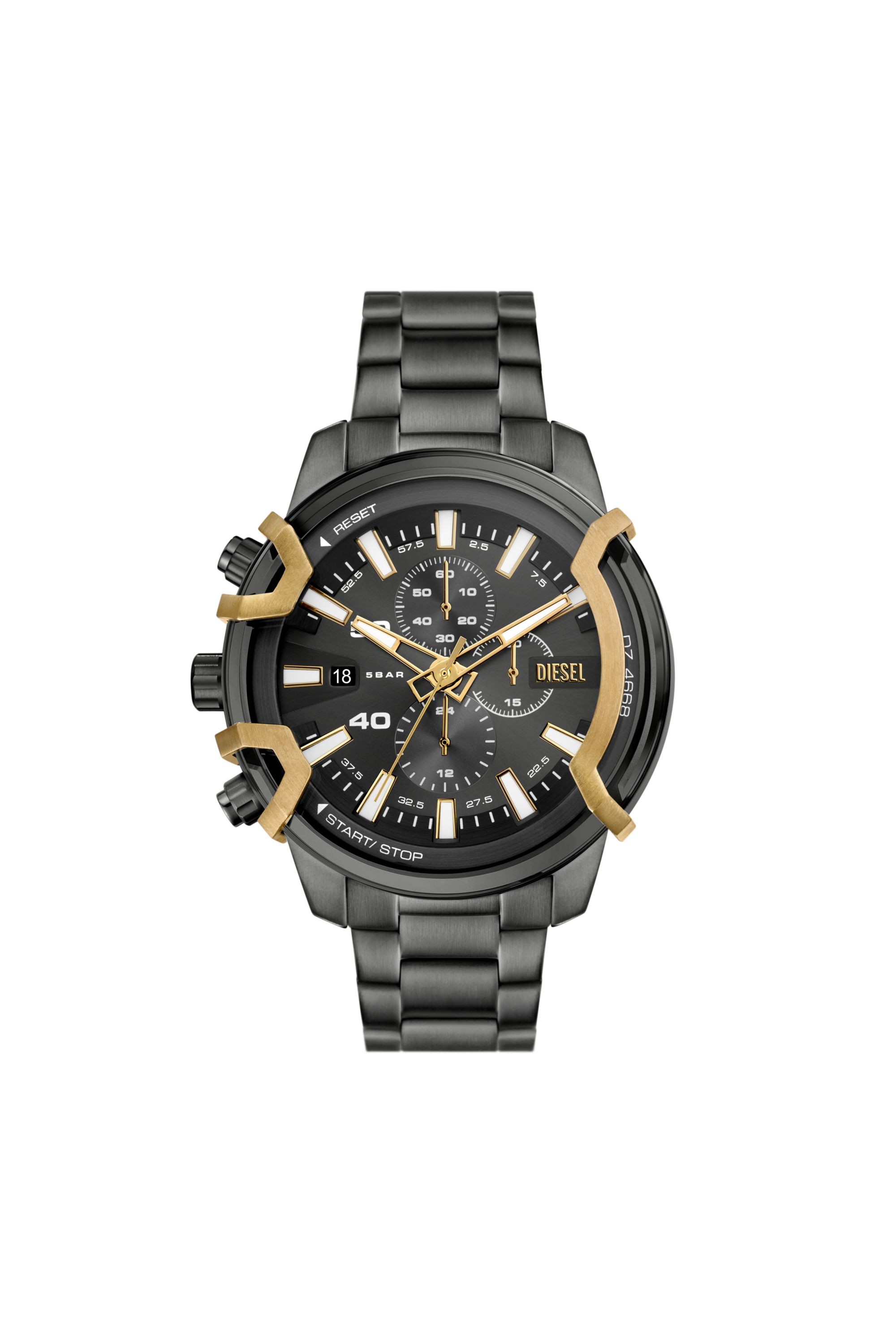 Diesel - Griffed Two-Tone Stainless Steel Watch - Timeframes - Man - Grey