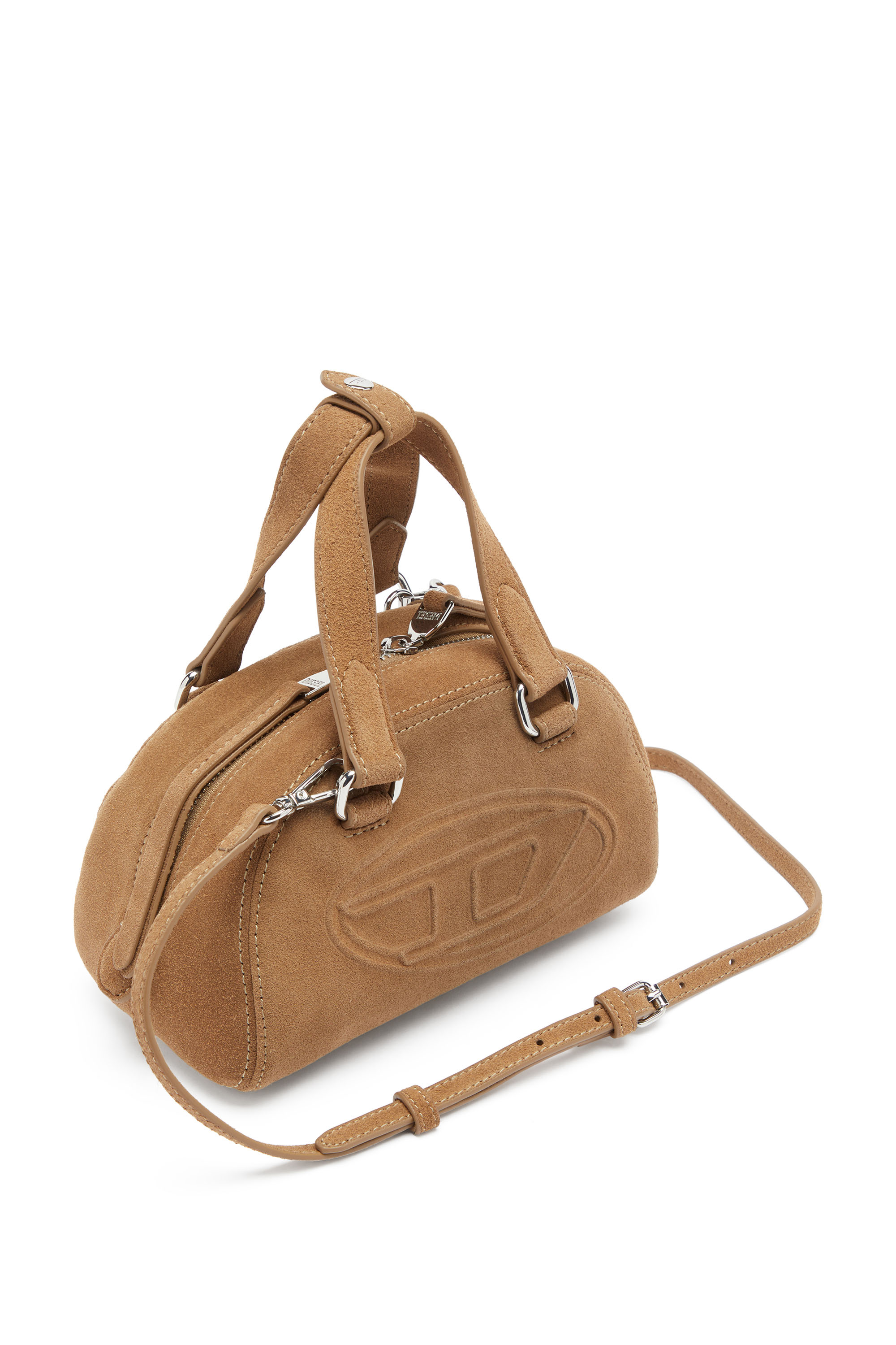 Diesel - 1DR DOME CROSSBODY, Unisex's 1DR Dome-Suede mini bowling bag in Beige - 6