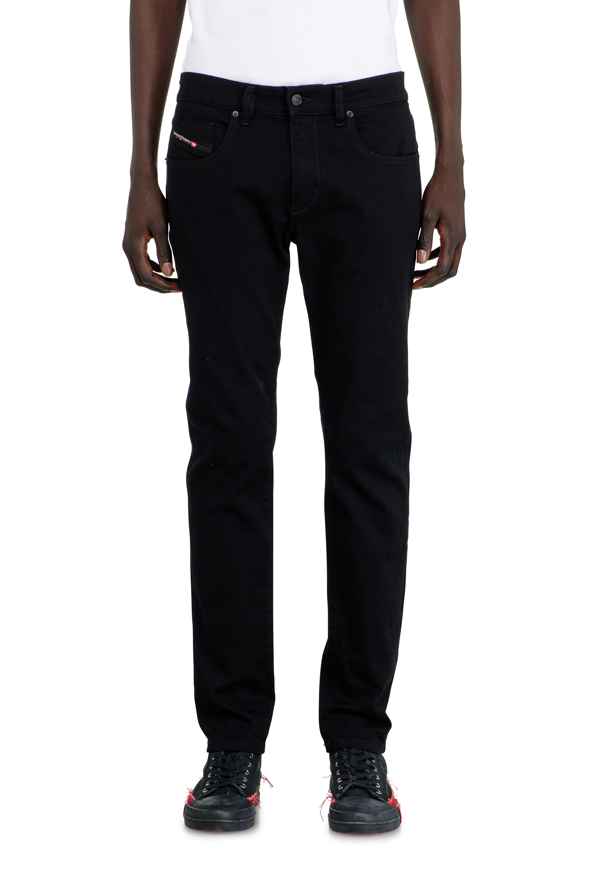 Diesel Hombre Negro - Vaqueros Slim Cintura Media 2019 D-Strukt - Vaqueros Talla 28