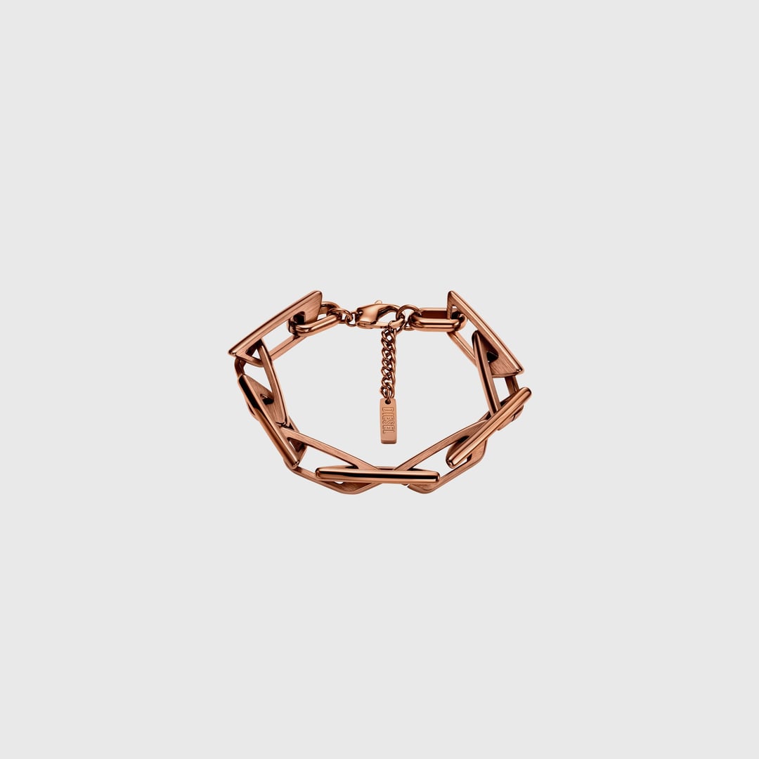 Diesel - Stainless steel chain bracelet - Bracelets - Unisex - Brown