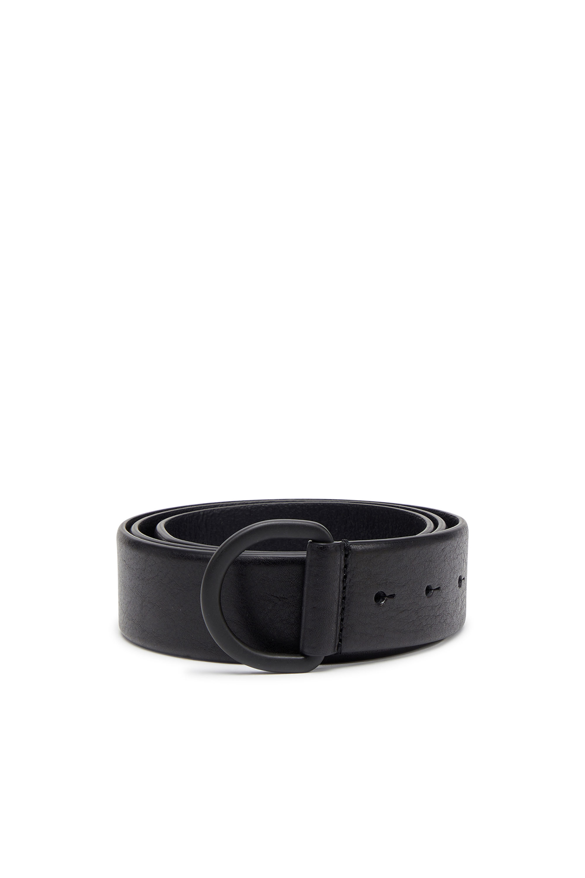 Shop Diesel D-ring Belt In Leather In Black