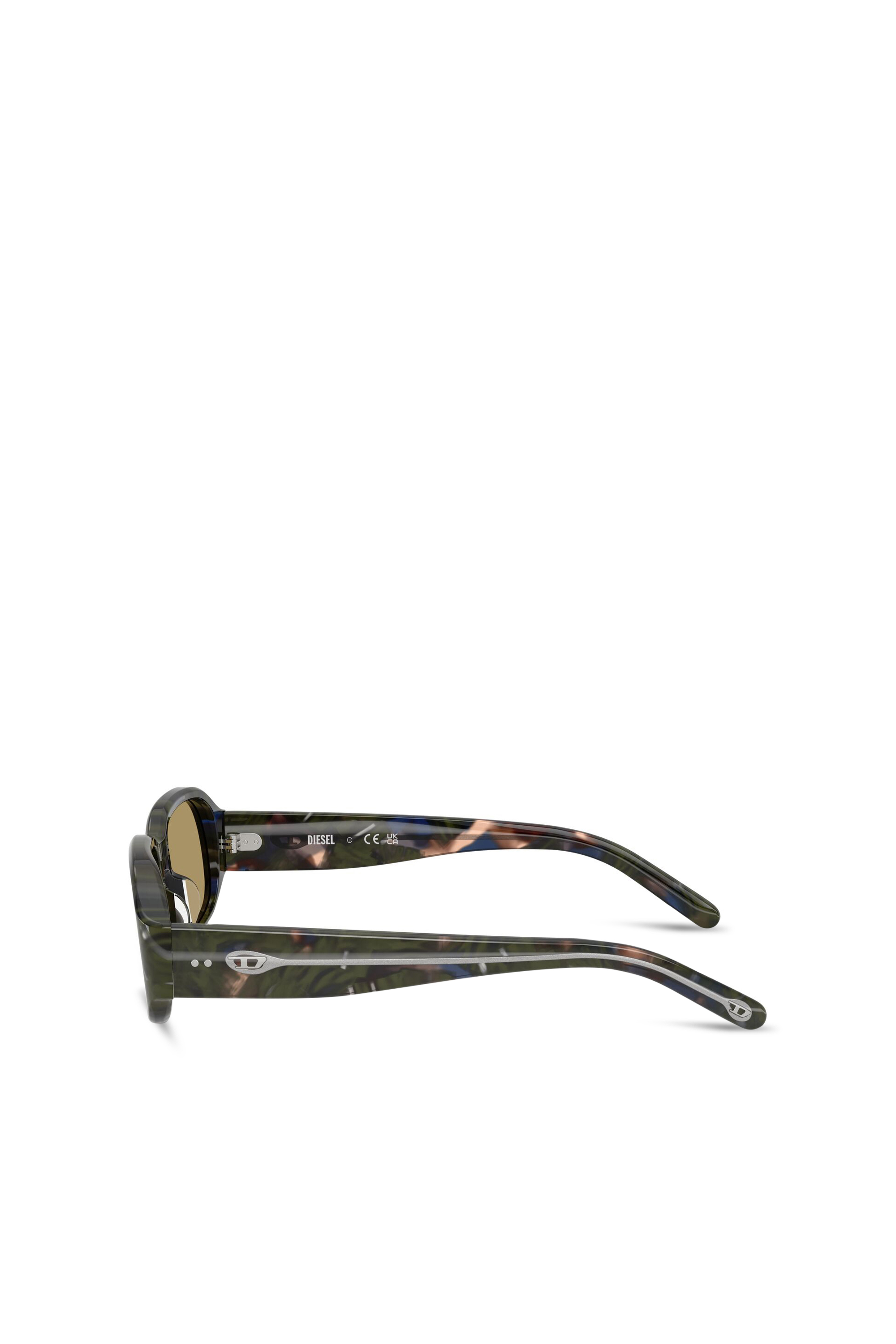Diesel - 0DL2009U, Unisex's Rectangle sunglasses in Green/Brown - 2