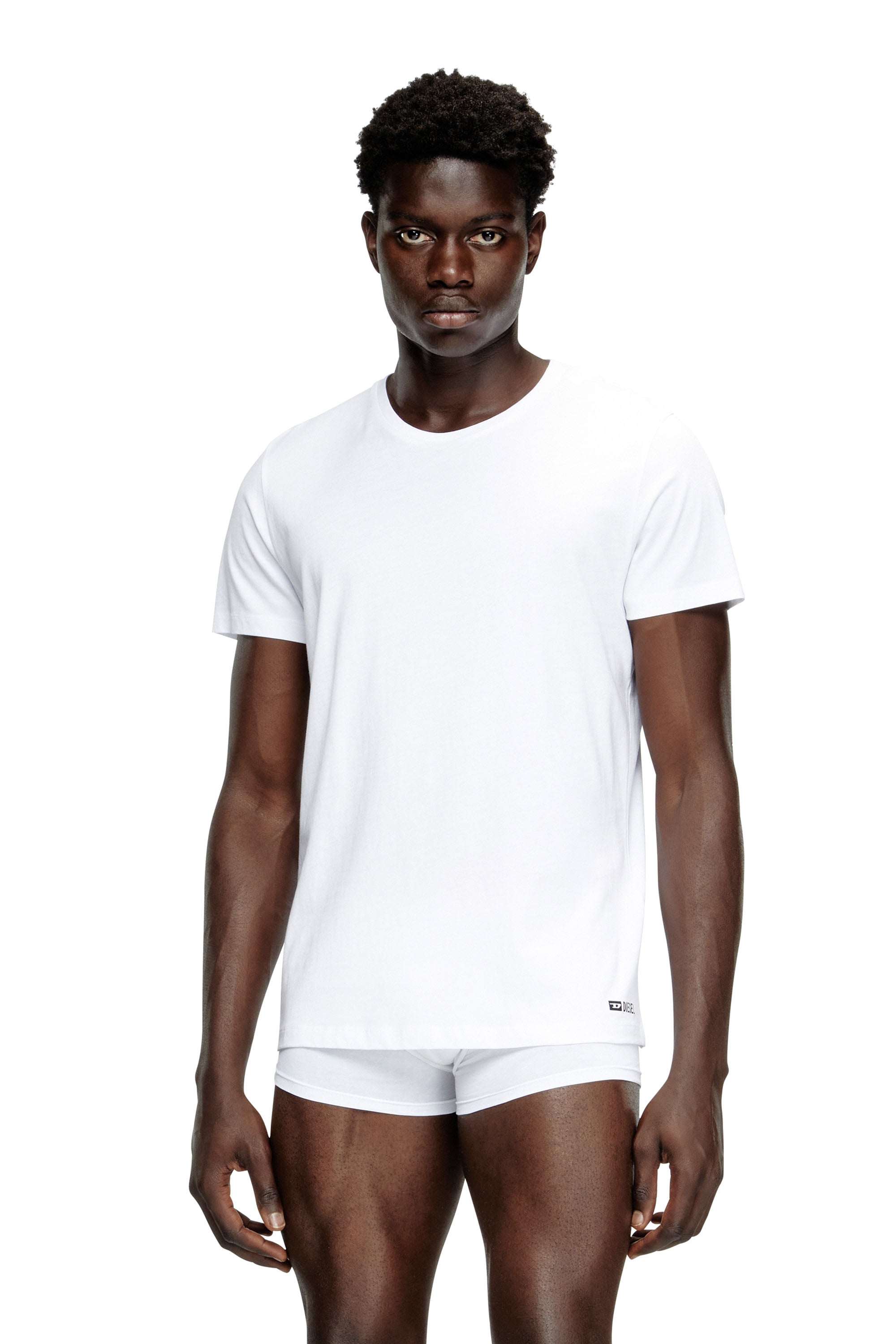 Diesel Herren T-Shirt Rundhals Baumwolle Weiss XS