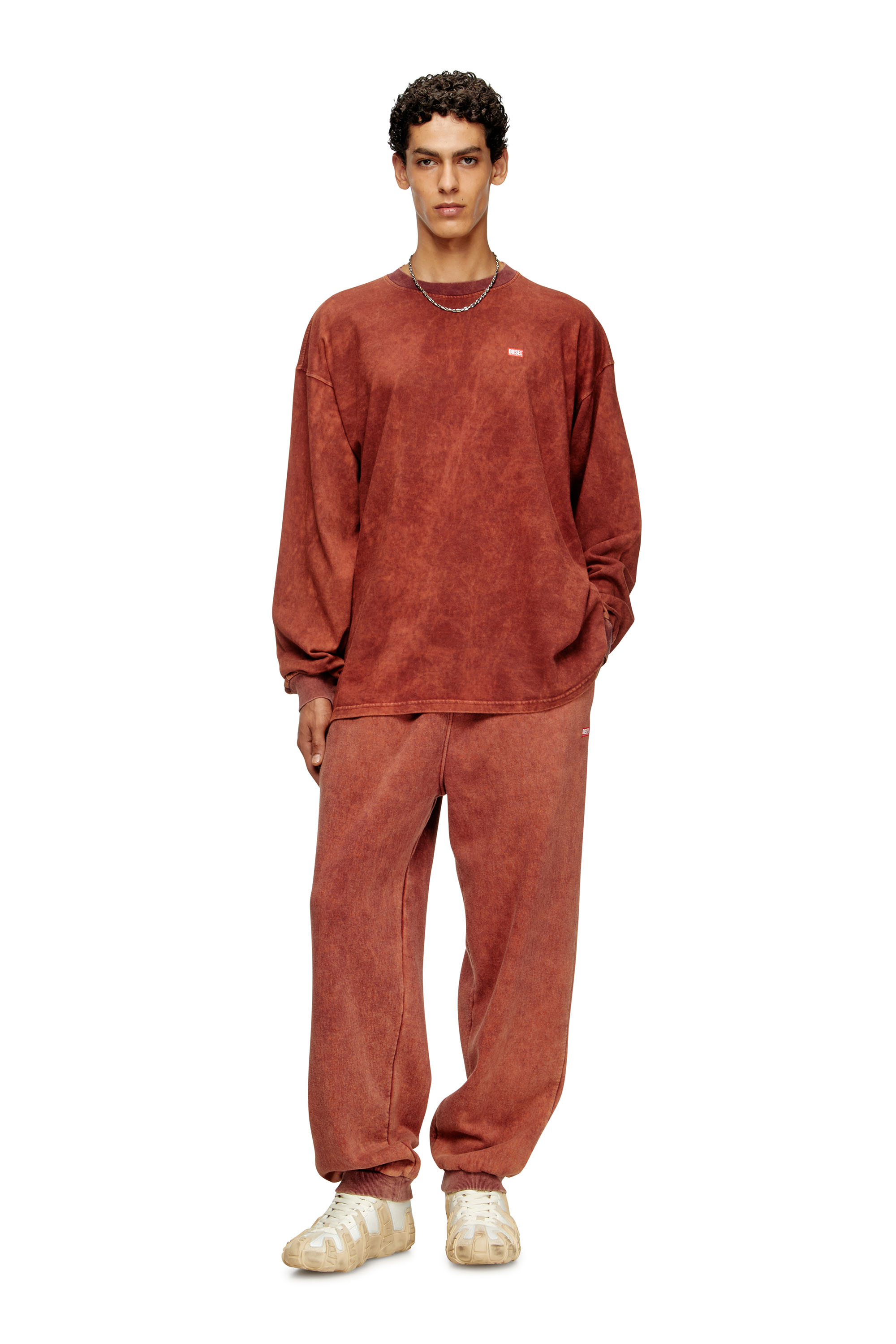 Diesel - T-BOXT-LS-T3, Man's Cotton long sleeve T-shirt in Brown - 2