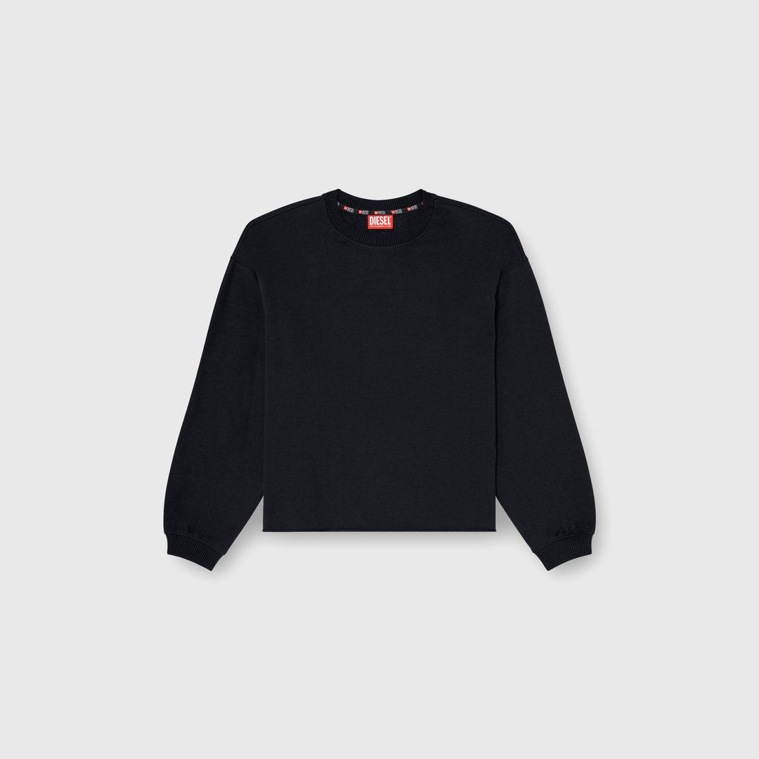Diesel - Sweat gratté avec ourlet franc - Haut - Femme - Noir