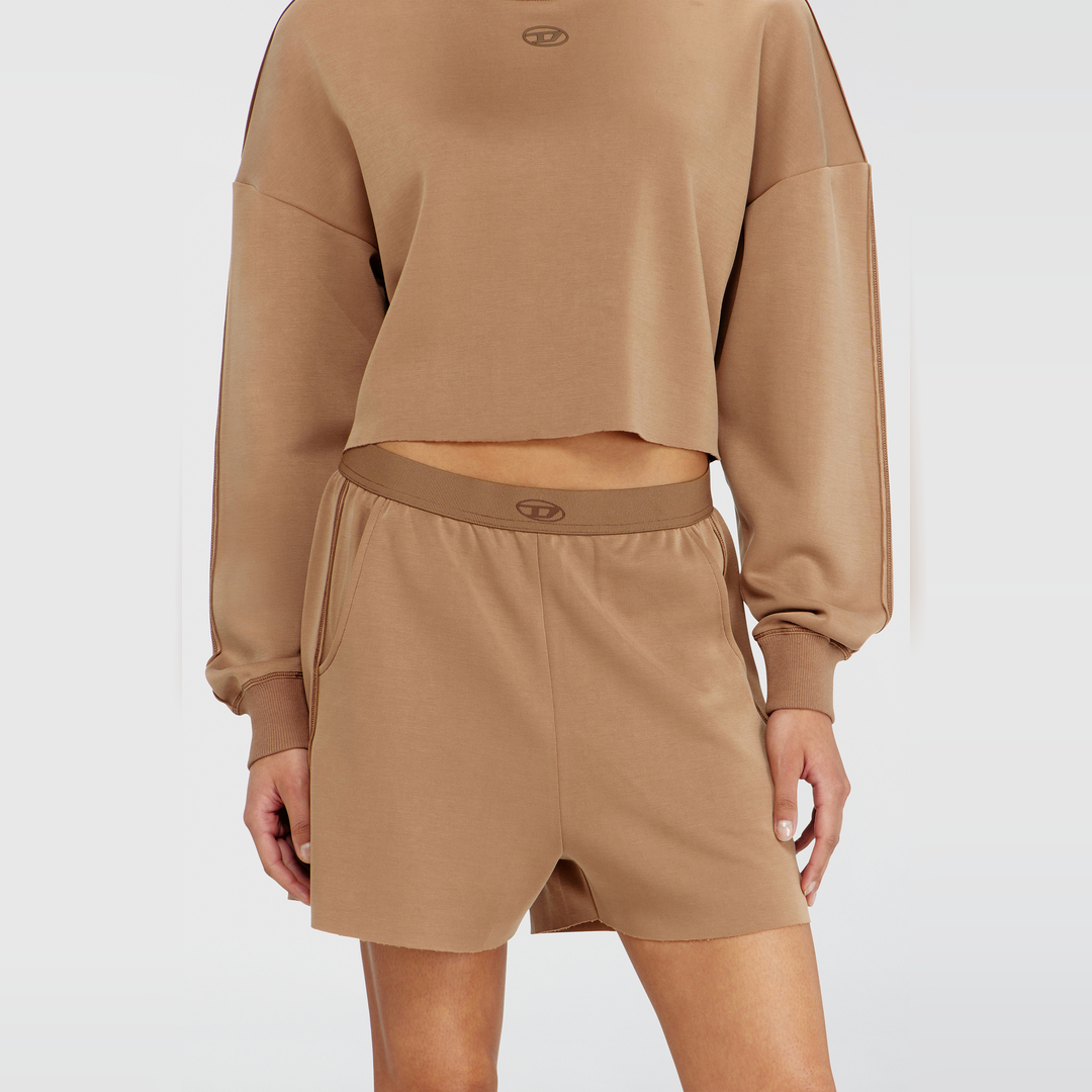 Diesel - Shorts in light stretch scuba - Pants - Woman - Brown