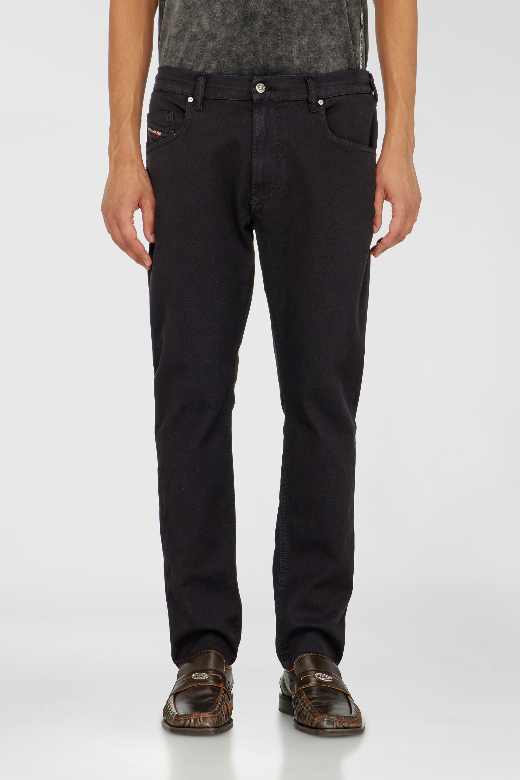 Diesel Regular Regular Waist 2032 D-Krooley-BW Joggjeans, Black/Dark grey, Elastic waistband