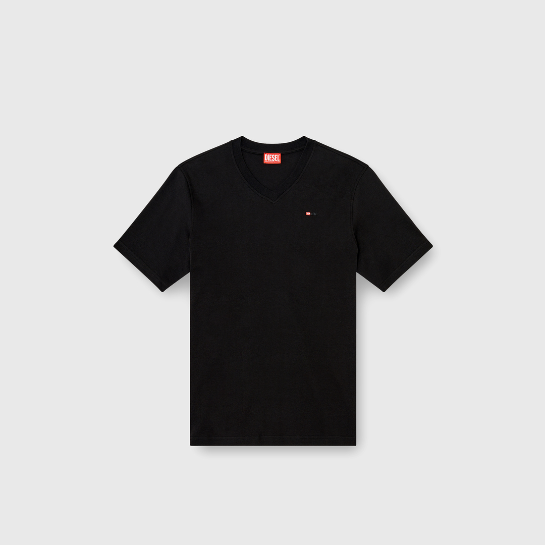 Diesel - T-shirt à col en V avec micro logo brodé - T-Shirts - Homme - Polychrome