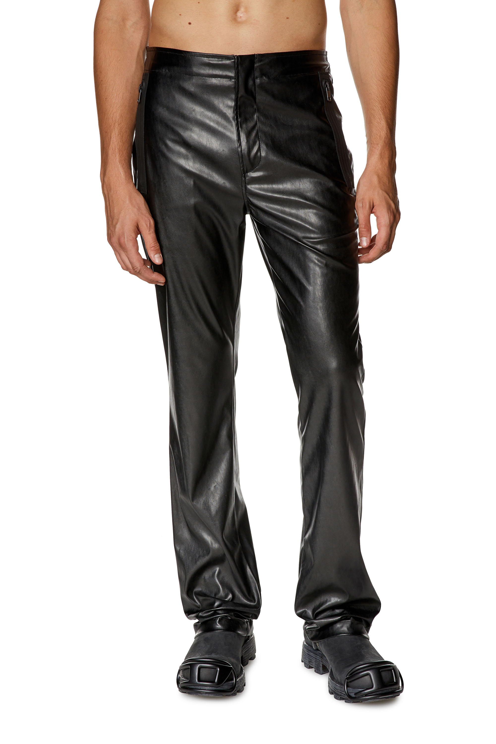 Diesel - Second-skin patent pants - Pants - Man - Black