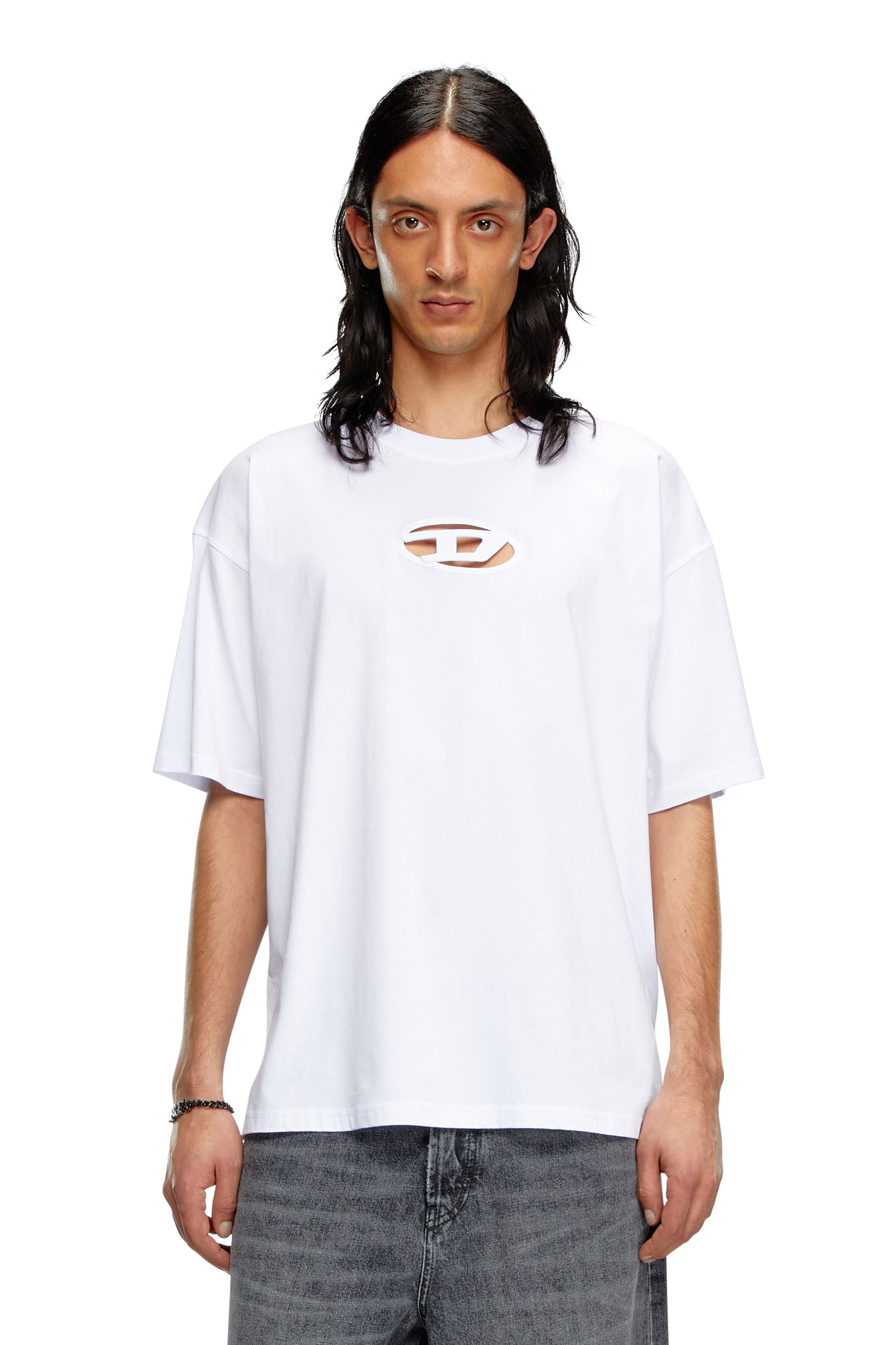 Diesel - Camiseta con Oval D bordado - Camisetas - Unisex - Blanco