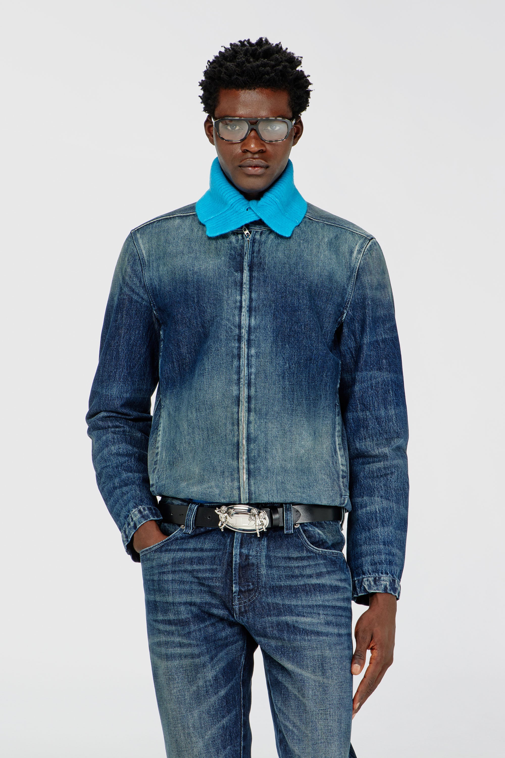 Diesel - Jeans - - Denim Jackets - Man - Blue