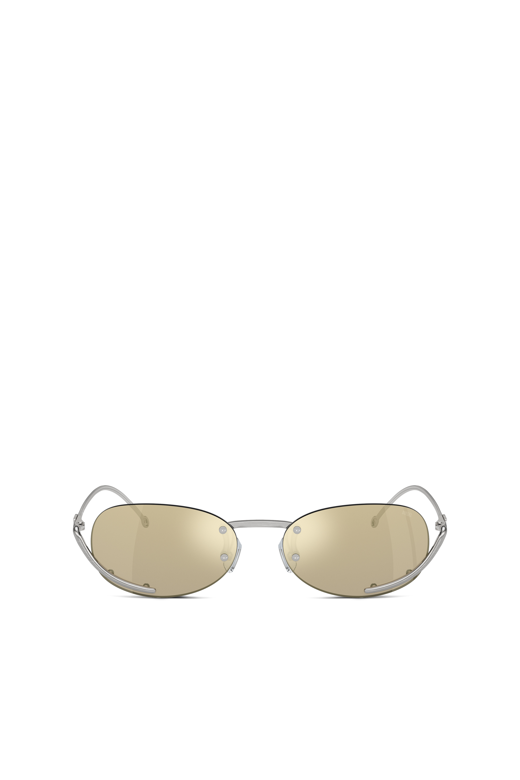 Diesel Oval Sunglasses In Giallo