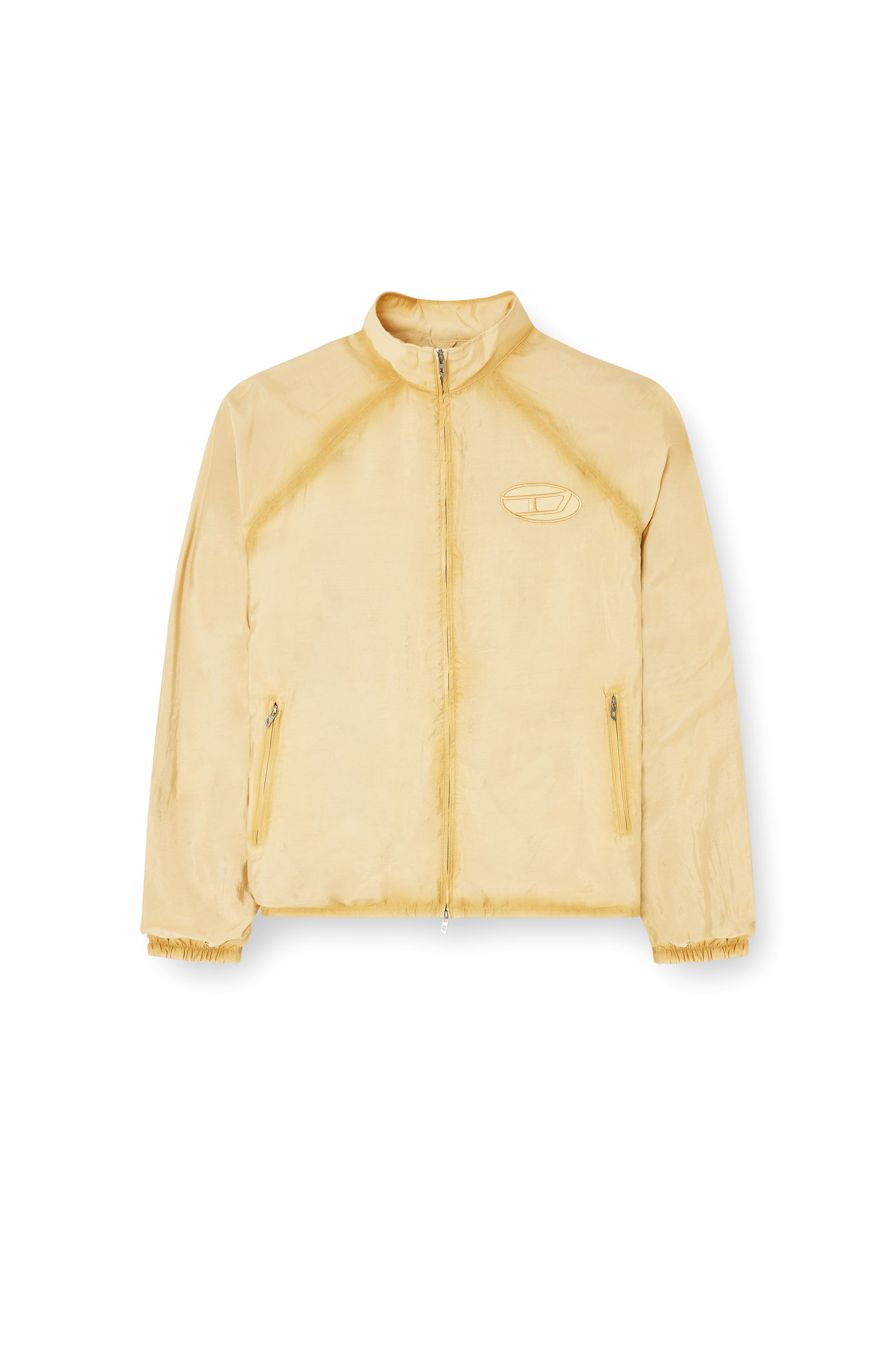 Diesel - J-HENRI-SOUVENIR, Man's Souvenir-style embroidered track jacket in Beige - 3