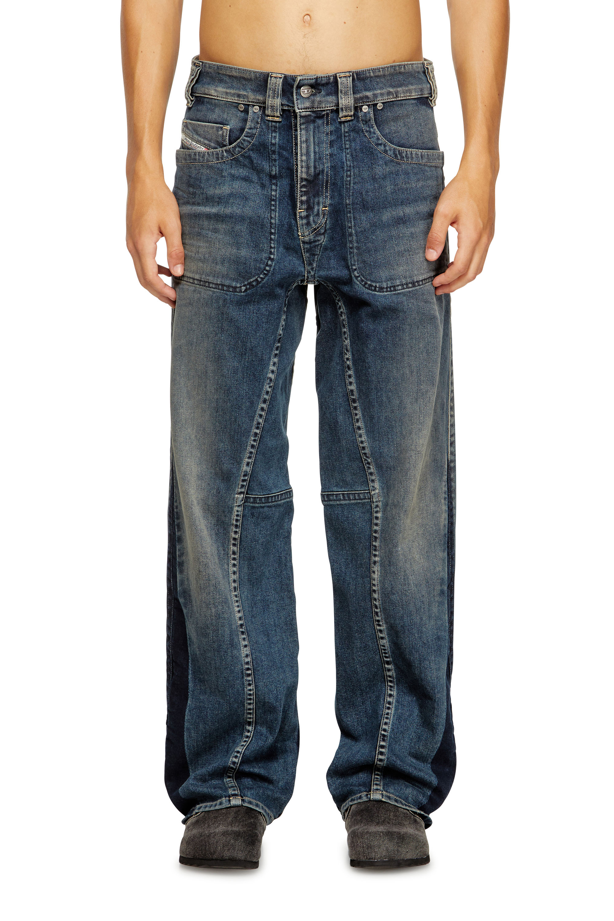 Diesel - Man's Relaxed Jeans 2001 D-Macro 09J06, Medium blue - 2
