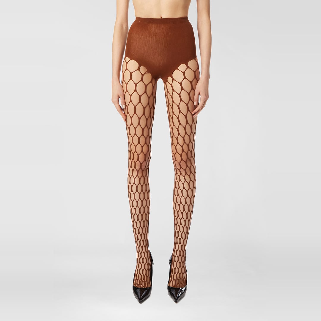 Diesel - Stretchy mesh-knit tights - Shorts - Woman - Red