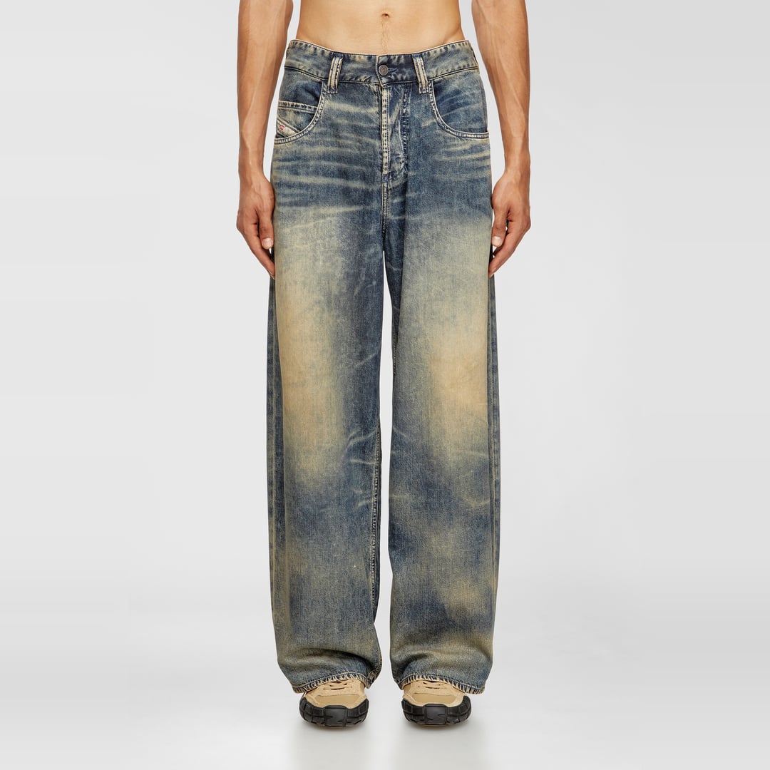 Diesel Relaxed Jeans Regular Waist 1997 D-Enim-M, Medium blue, Button fly