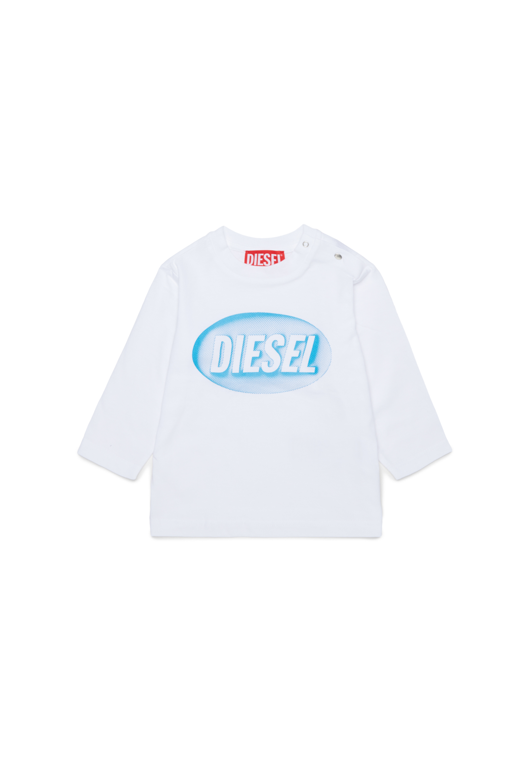 Diesel Boys White - T-Shirts And Tops - Man Size 18-24 Kids