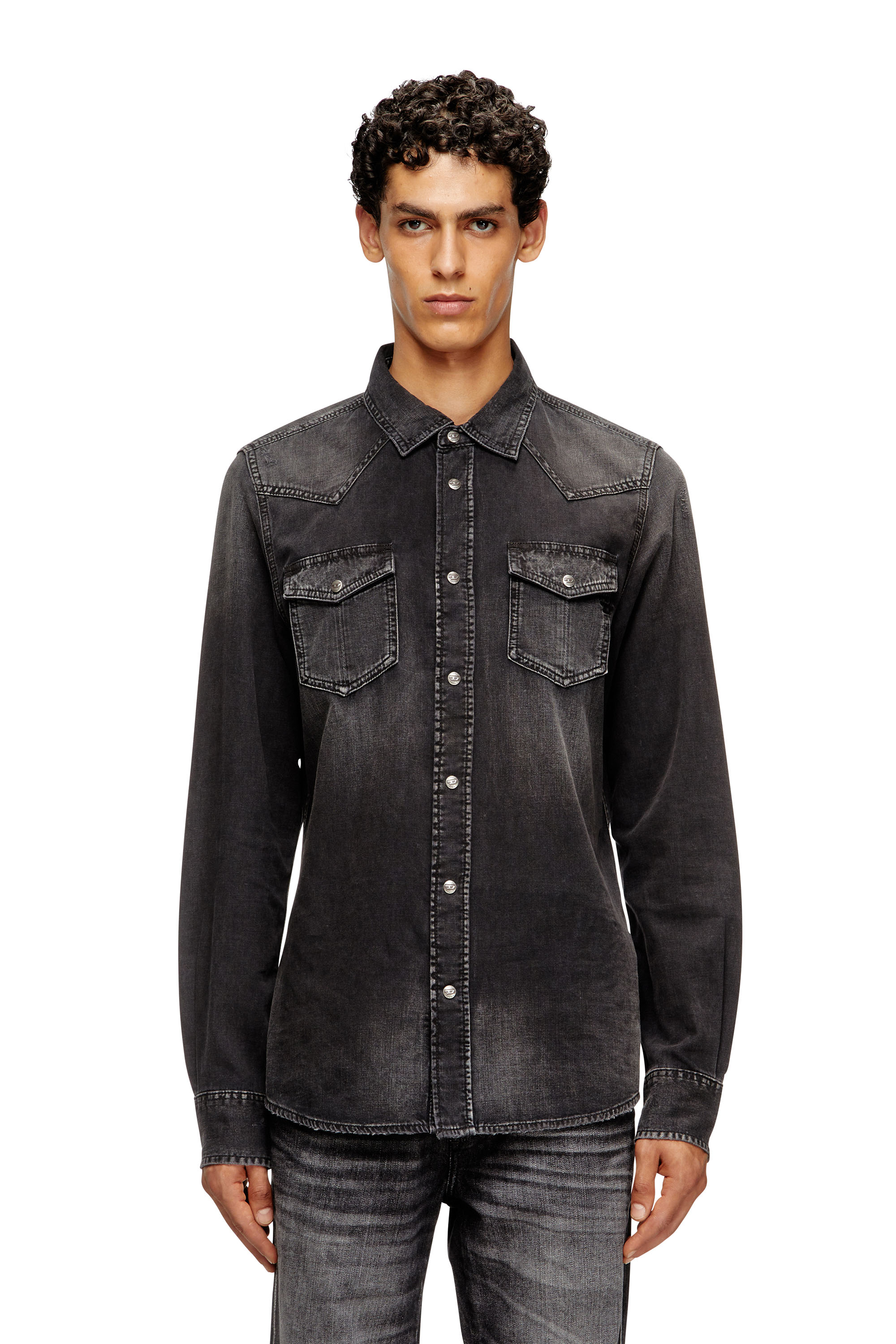 Diesel – Denim overshirt – Denim Shirts – Man – Black Diesel – Denim overshirt – Denim Shirts – Man – Black