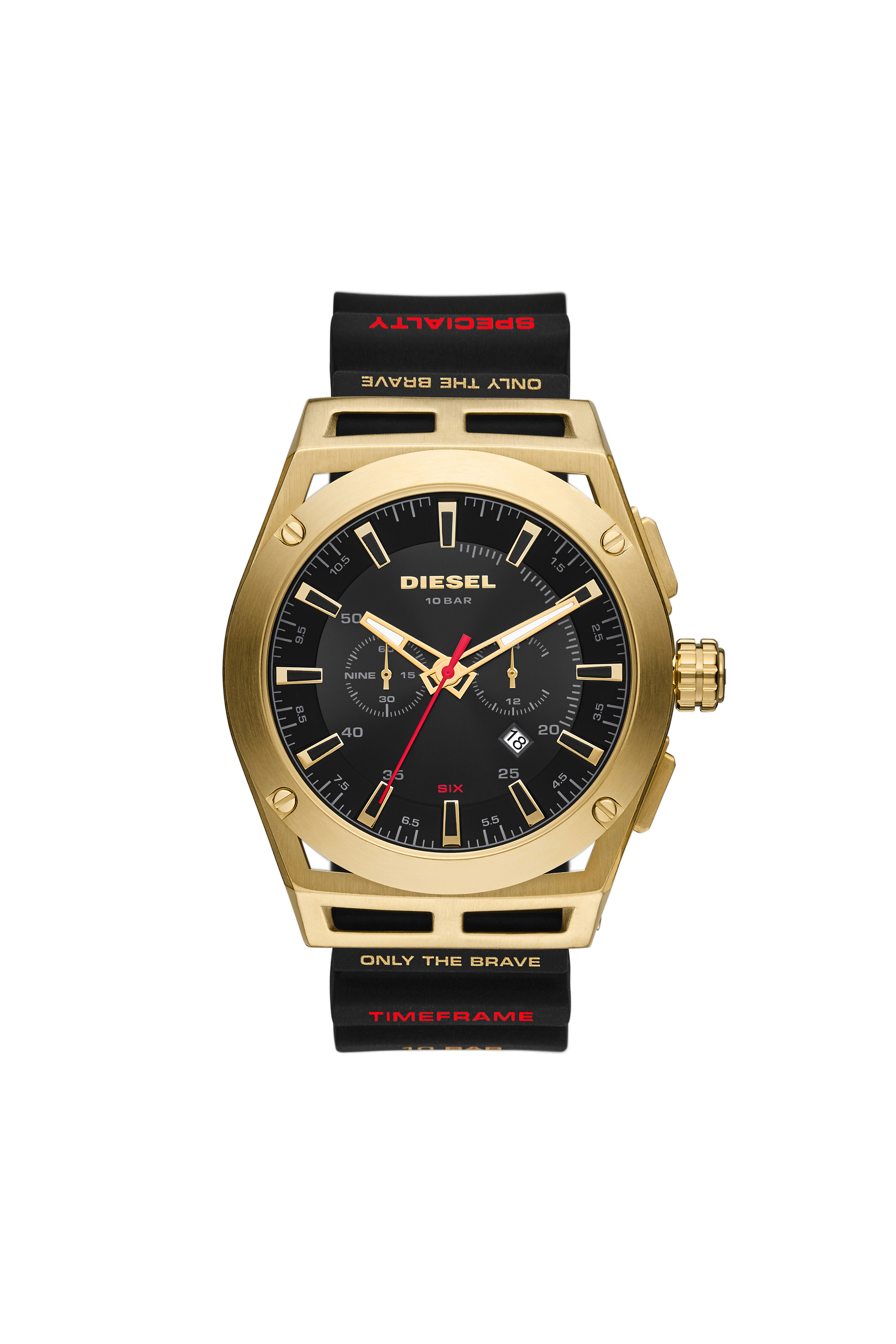 Diesel - Timeframe chronograph black silicone watch - Timeframes - Man - Black