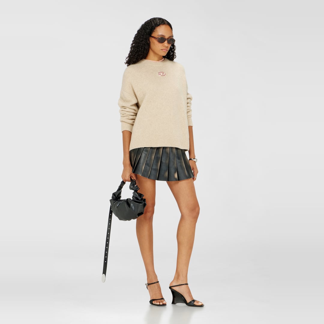 Diesel - Jumper in wool and alpaca blend - Knitwear - Woman - Beige
