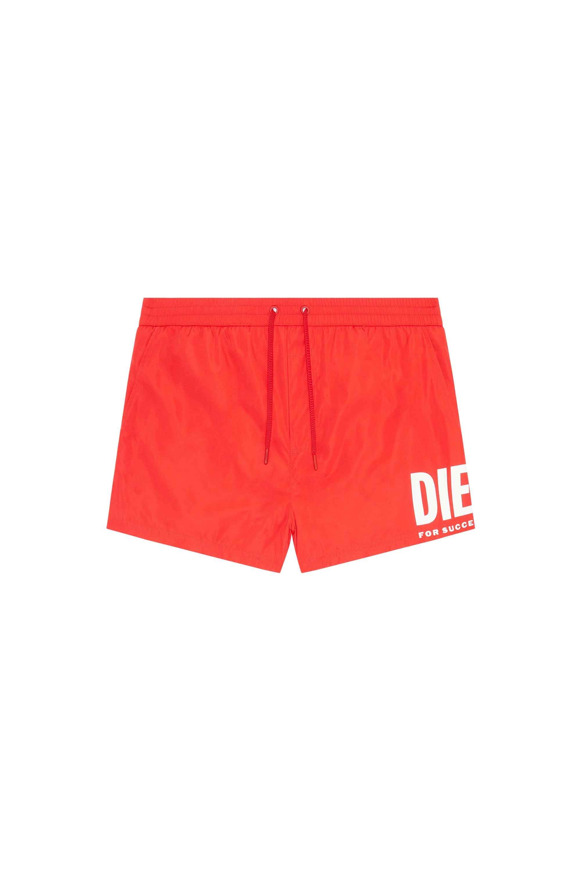Diesel - Bade-Shorts mit großem Logo-Print - Badeshorts - Herren - Rot