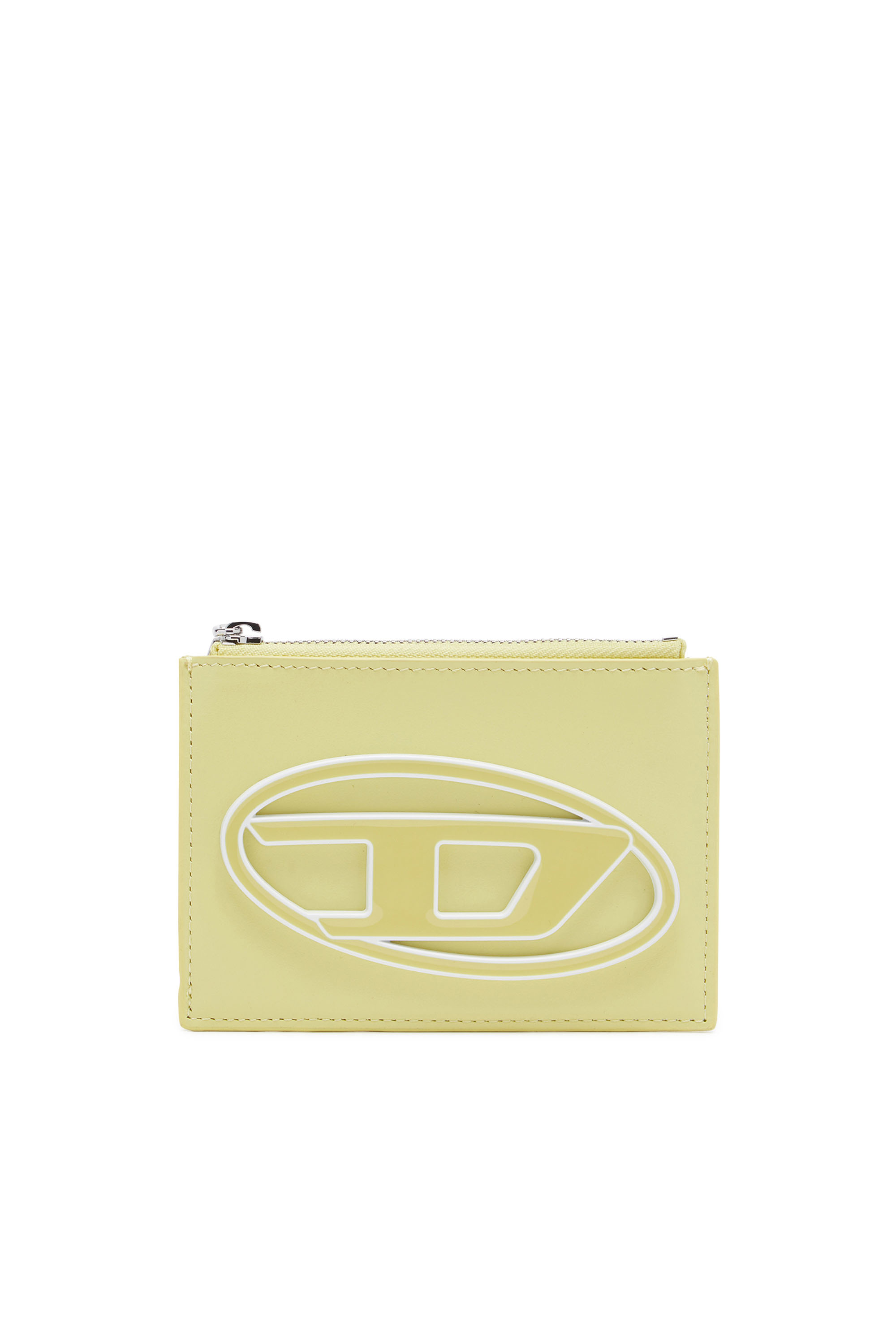 Diesel - Card holder in pastel leather - Card cases - Woman - Yellow