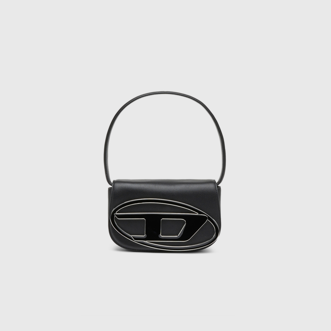 Diesel - 1DR-Iconic shoulder bag in nappa leather - Shoulder Bags - Woman - Black