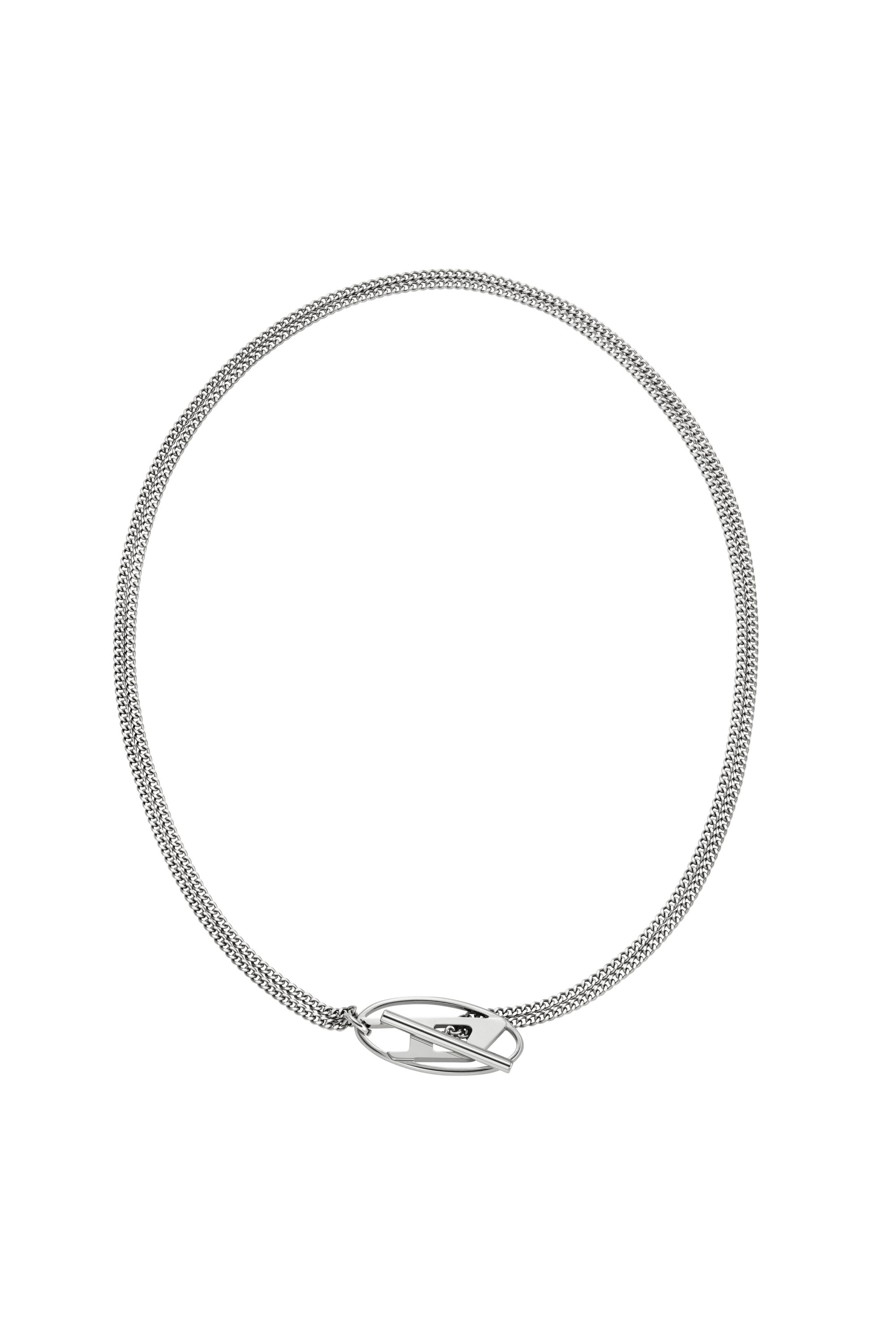 Diesel Unisex Silver - Stainless Steel Chain Necklace - Necklaces Uni