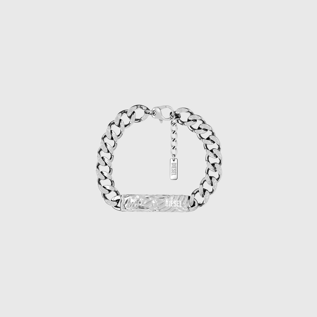 Diesel - Stainless Steel ID Bracelet - Bracelets - Unisex - Silver