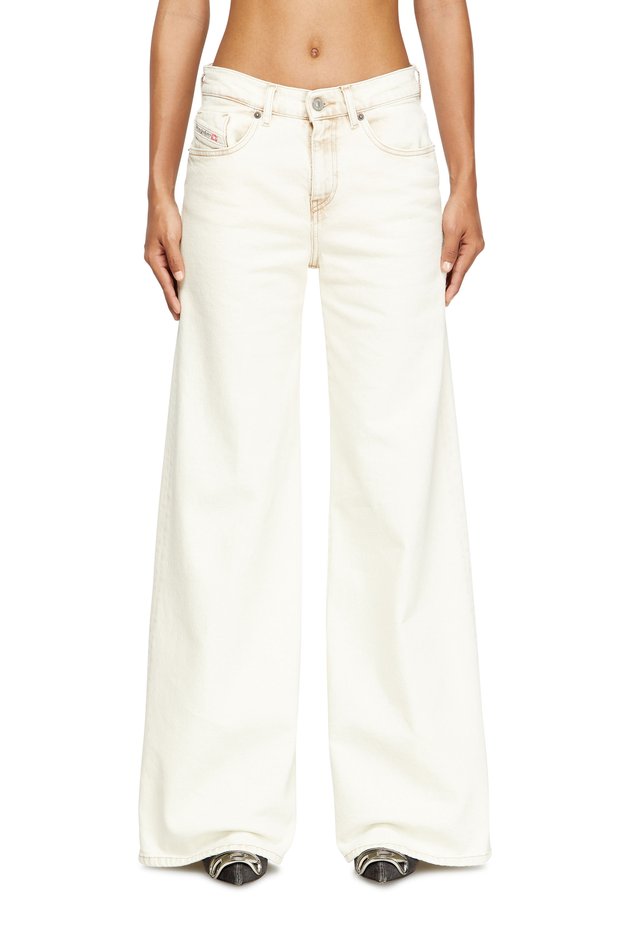 Diesel Mulher Branco - Flare Jeans - 1978 D-Akemi - Jeans - Woman Tamanho 27
