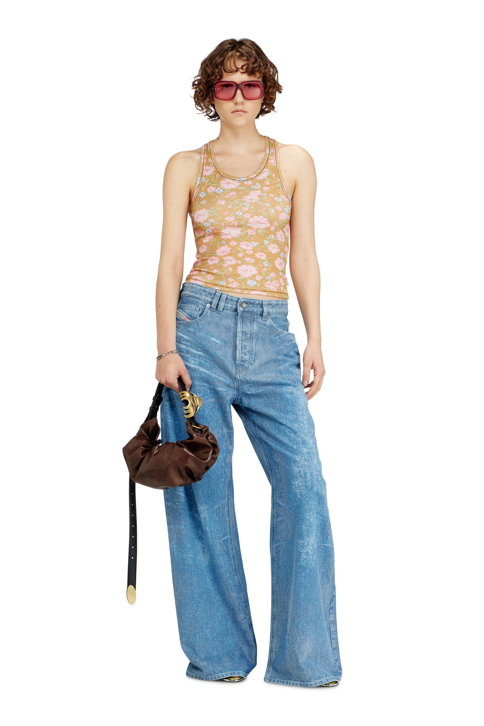 Diesel - GRAB-D HOBO S, Woman's Grab-D-Small scruched hobo bag in Dark Brown - 3