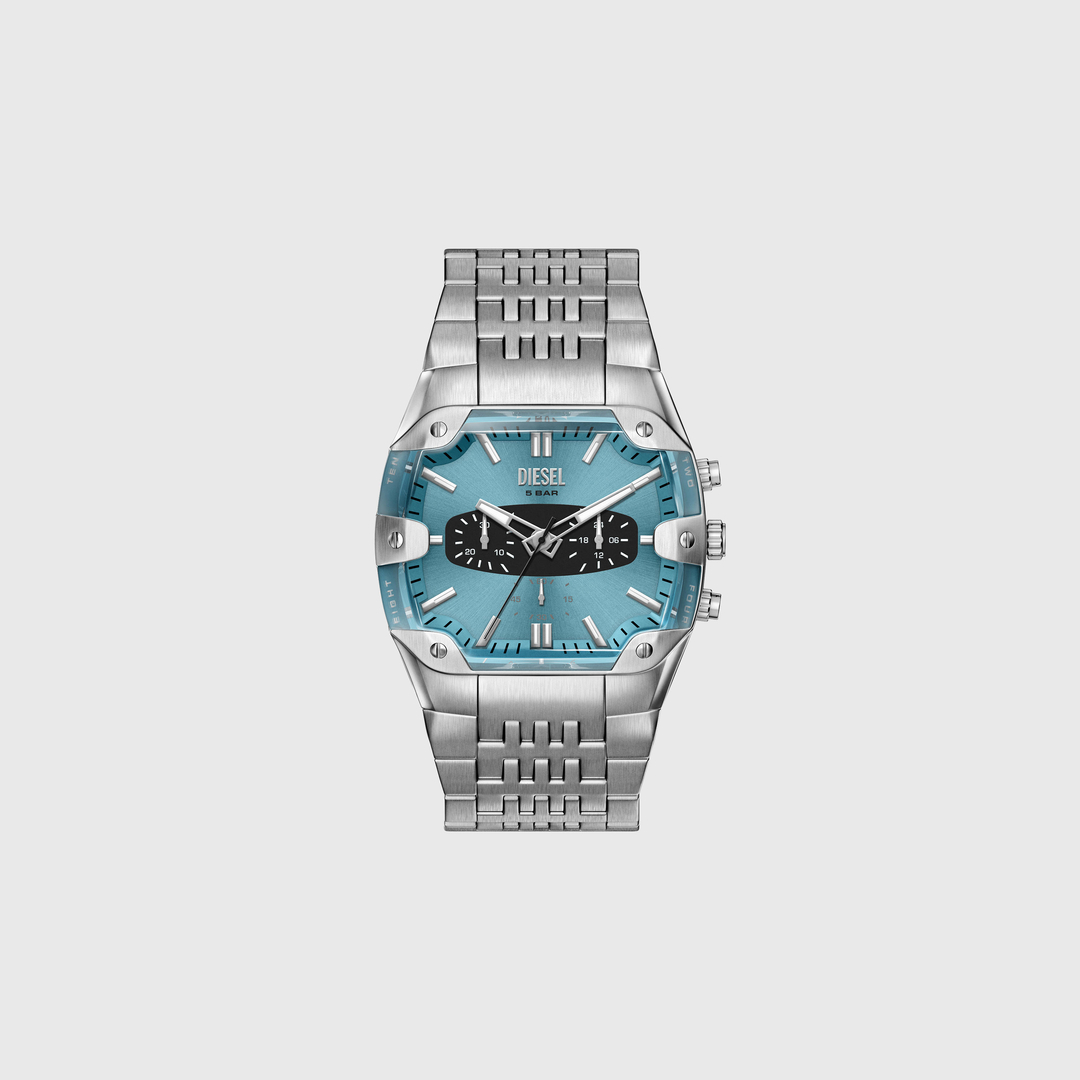 Diesel - Spiked cushion stainless steel watch - Timeframes - Man - Silver