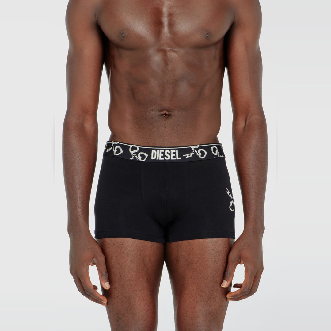 Diesel - Three-pack boxer briefs with handcuff motif - Trunks - Man - Black
