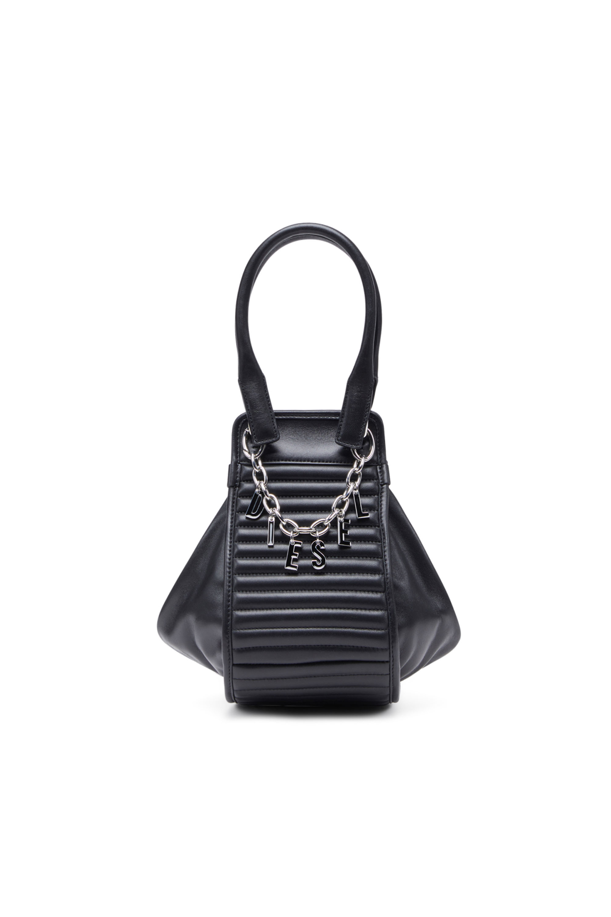 Diesel - D-Vina-RR S - Slouchy leather tote bag - Handbags - Woman - Black