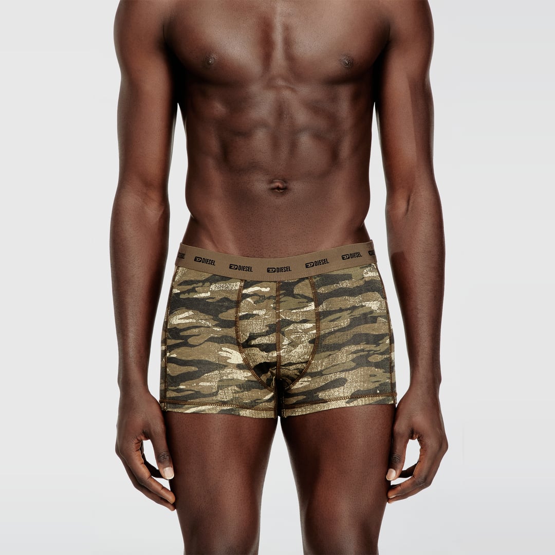 Diesel - Three-pack of boxer briefs plain and camo - Trunks - Man - Green