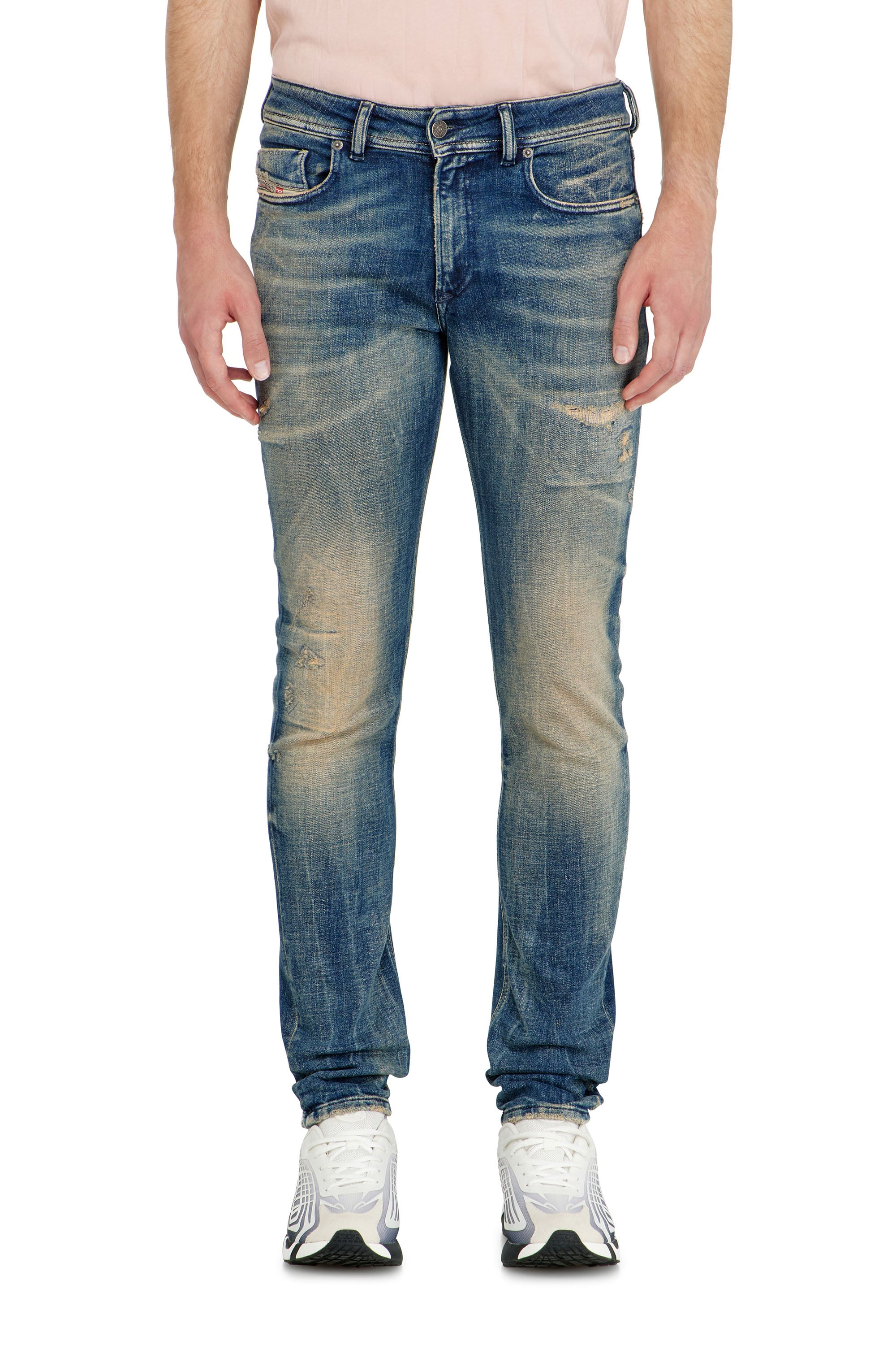 Diesel Men's Blue Skinny Jeans Low Waist 1979 Sleenker,, Zip Fly Size 34