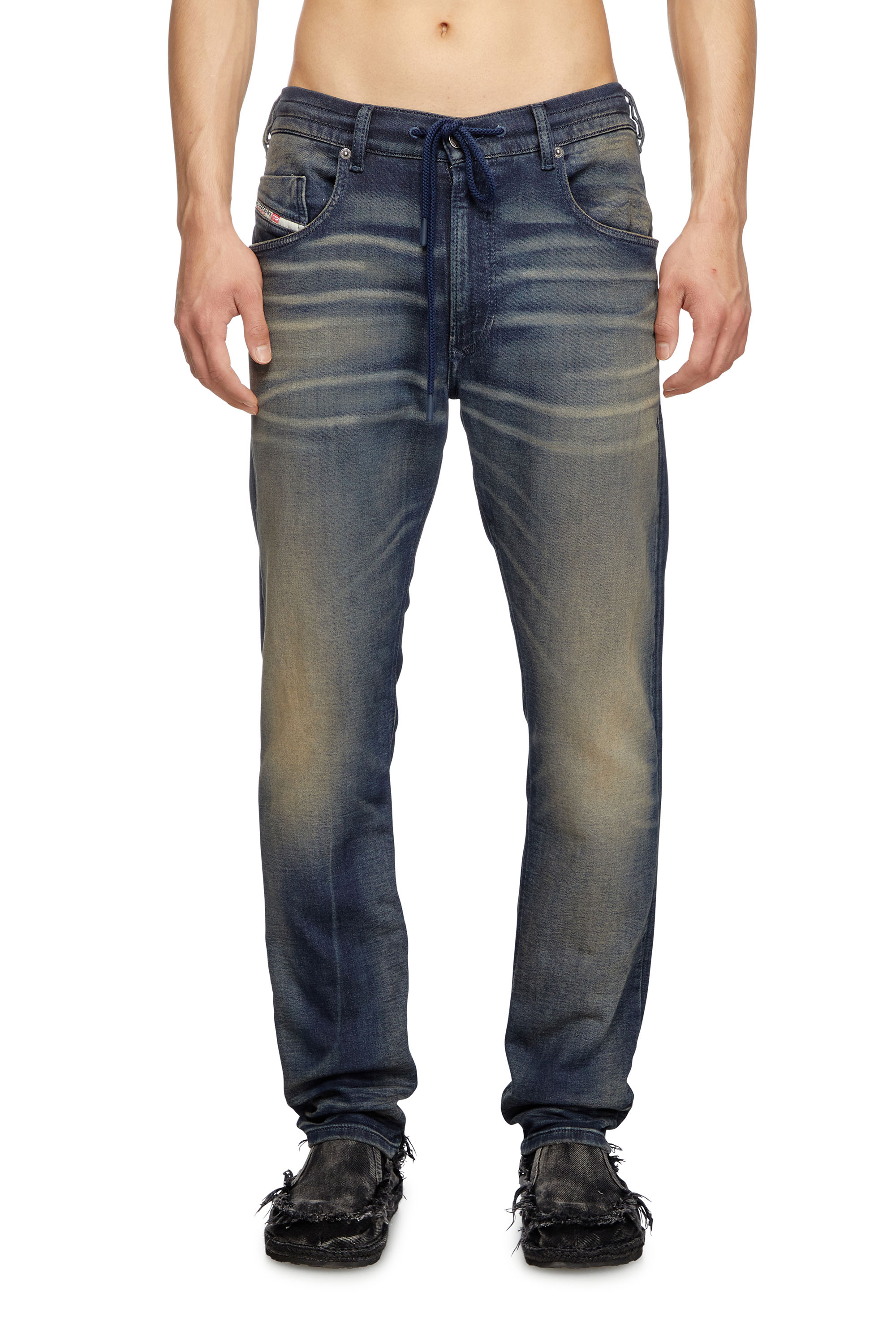 Diesel - Man's Regular 2032 D-Krooley Joggjeans® 068PM, Dark Blue - 1
