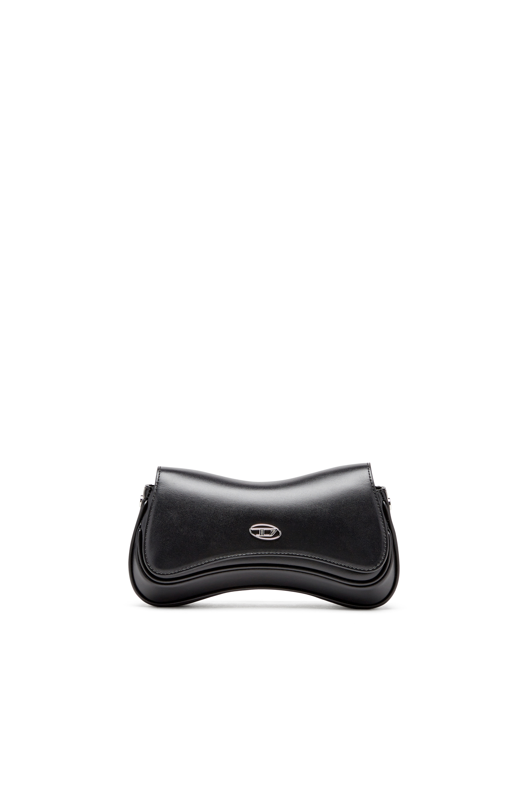 DIESEL PLAY-SEMI GLOSS LEATHER SHOULDER BAG