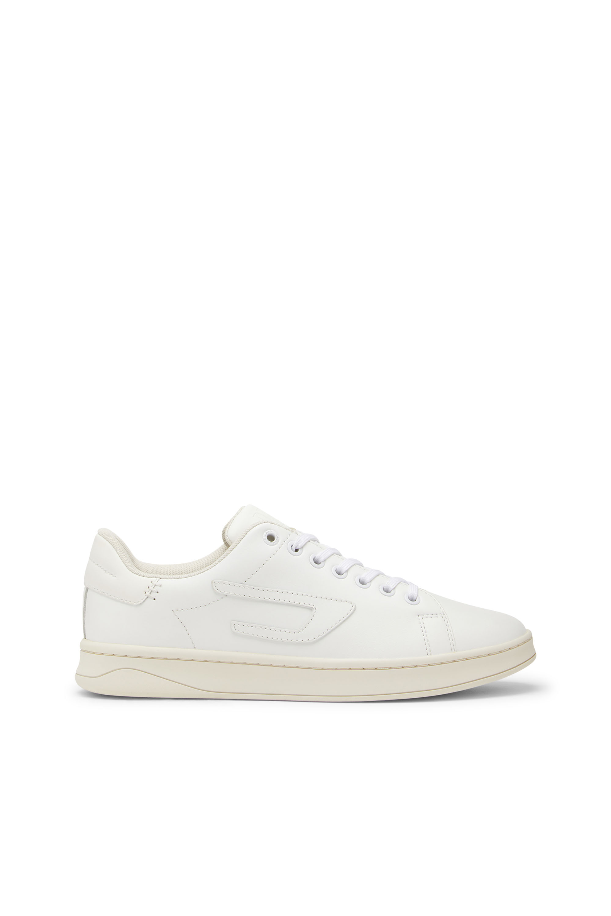 Diesel - S-Athene Low W - Low-top leather sneakers with D patch - Sneakers - Woman - White