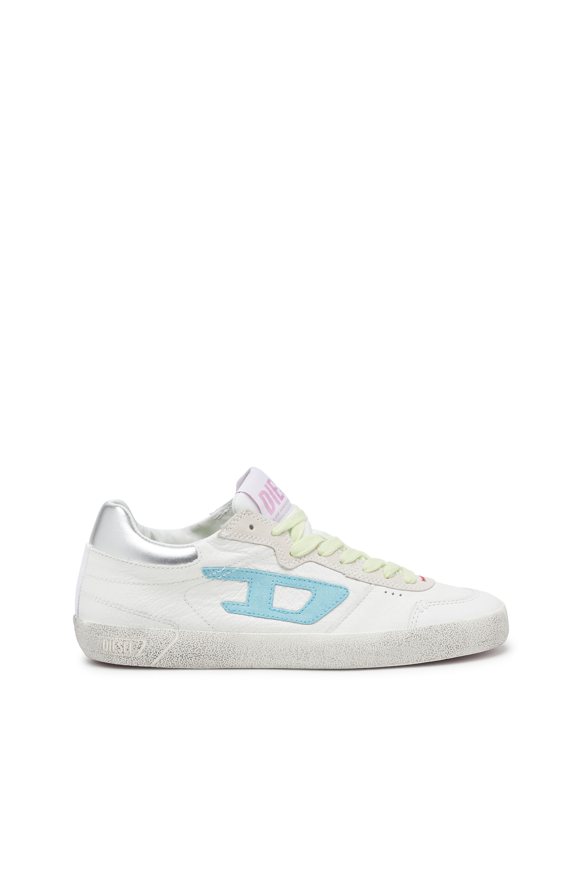 Diesel - S-Leroji Low W - Sneaker in pelle e suede color pastello - Sneakers - Donna - Multicolor
