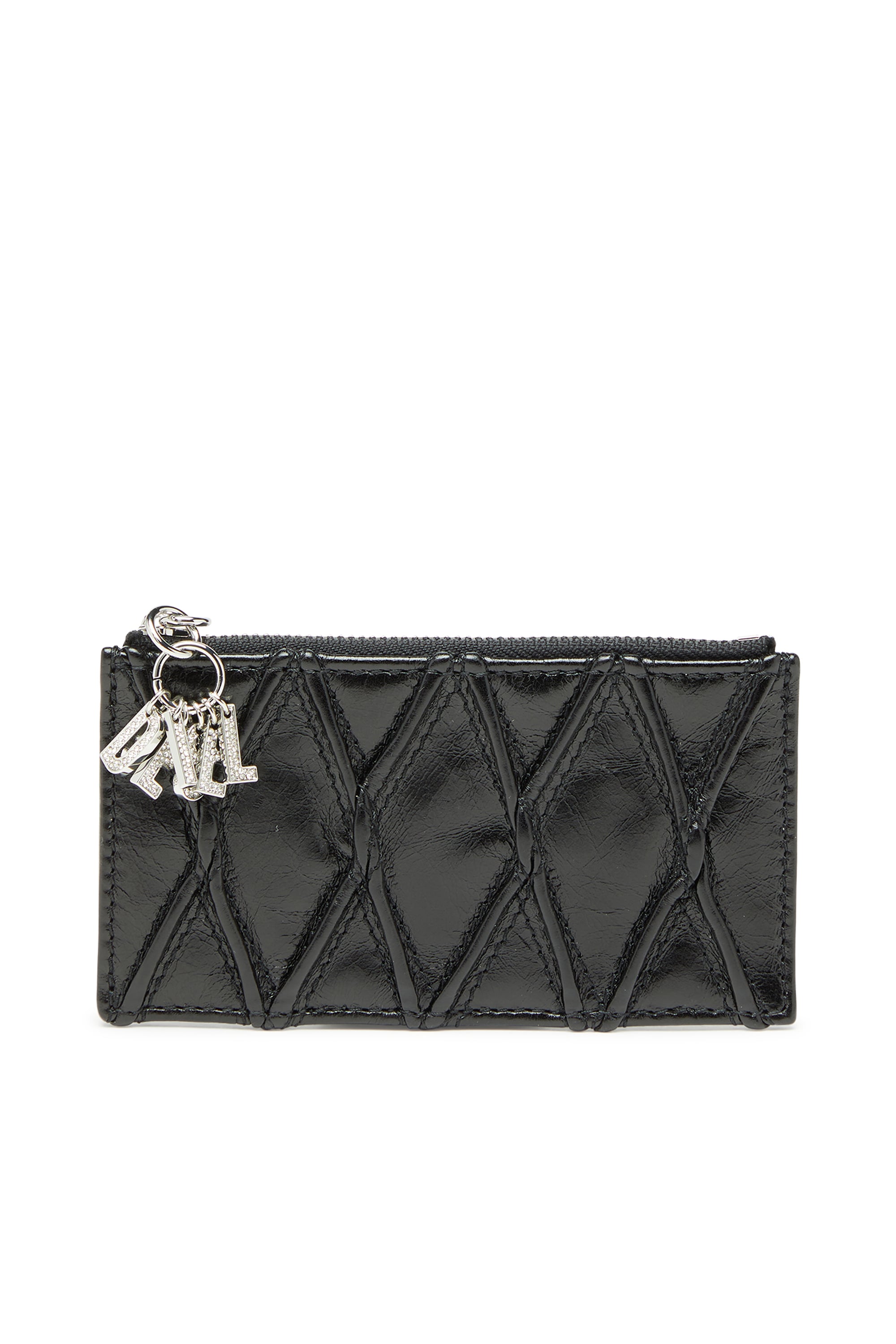 Diesel - Card holder in quilted naplak leather - Card cases - Woman - Black