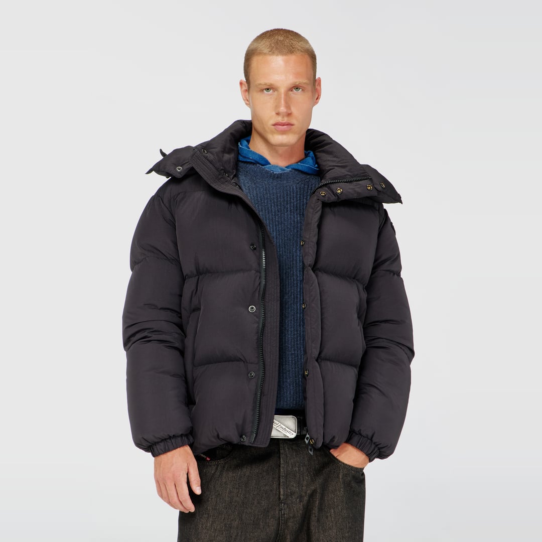 Diesel - Quilted down jacket in ViralOff Taslan - Winter Jackets - Man - Grey