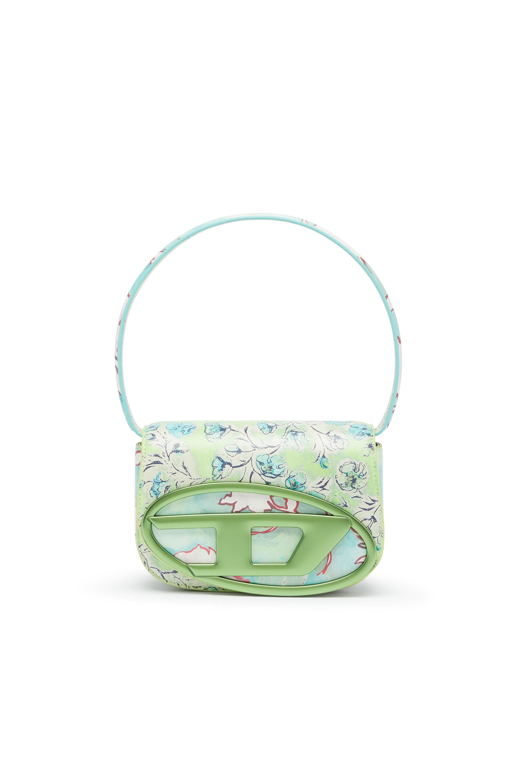 Diesel - 1DR-Iconic shoulder bag with floral print - Shoulder Bags - Woman - Green