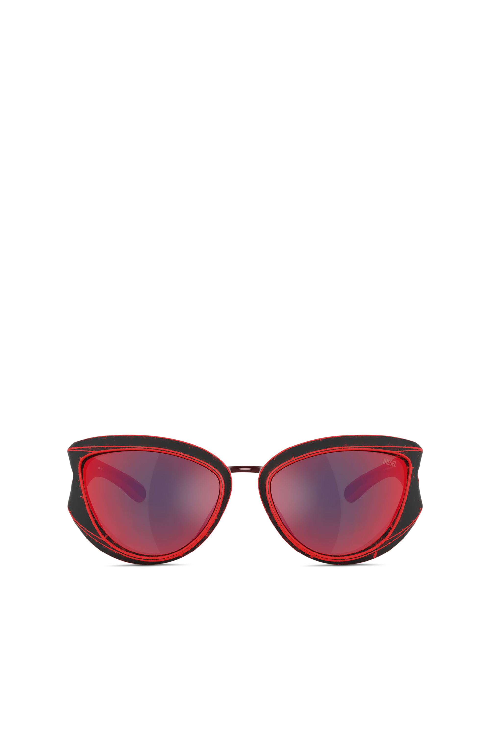 Diesel - - Sunglasses - Unisex - Red