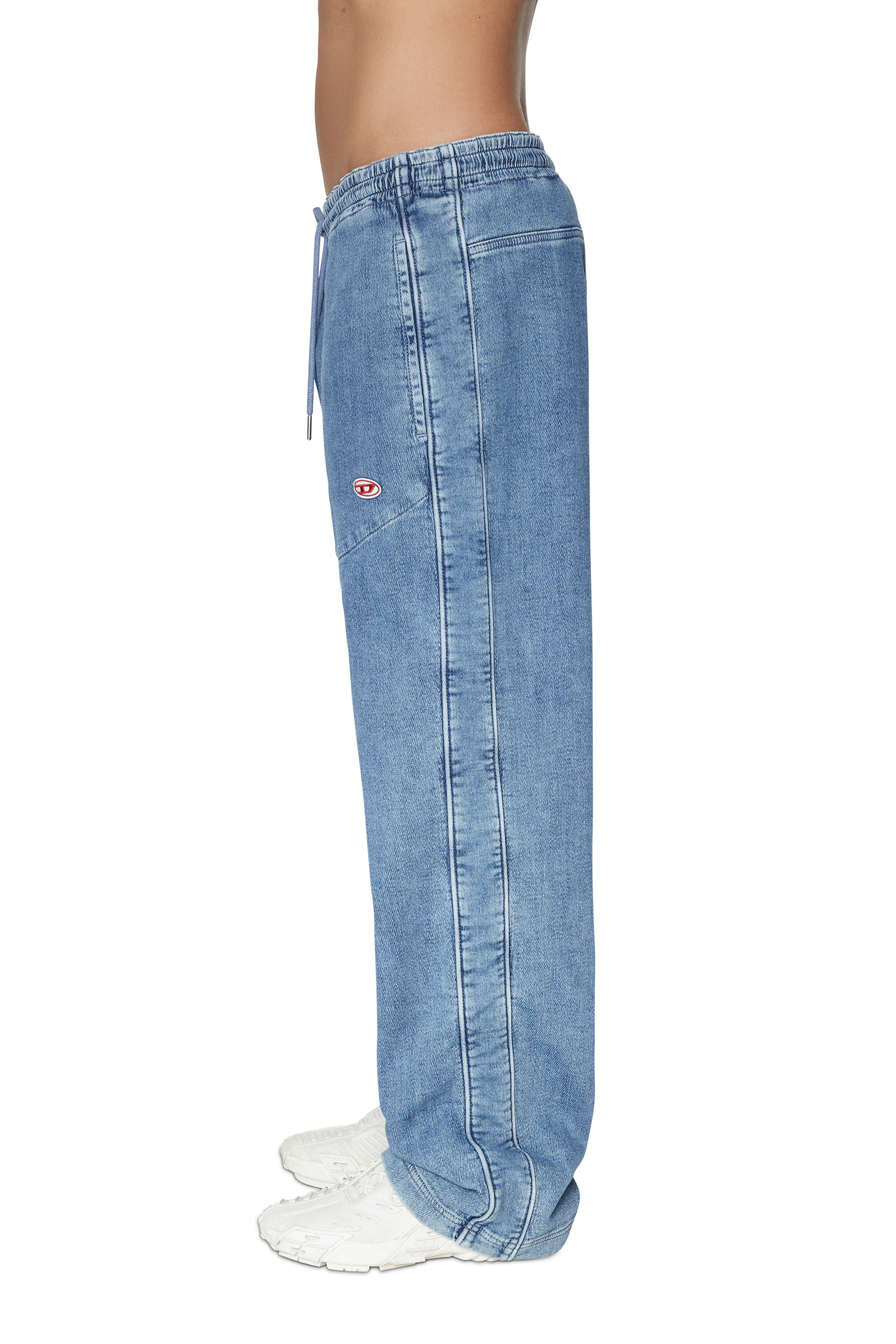 Men Light blue Straight Baggy Jeans: D-Rise 09E25 | Diesel