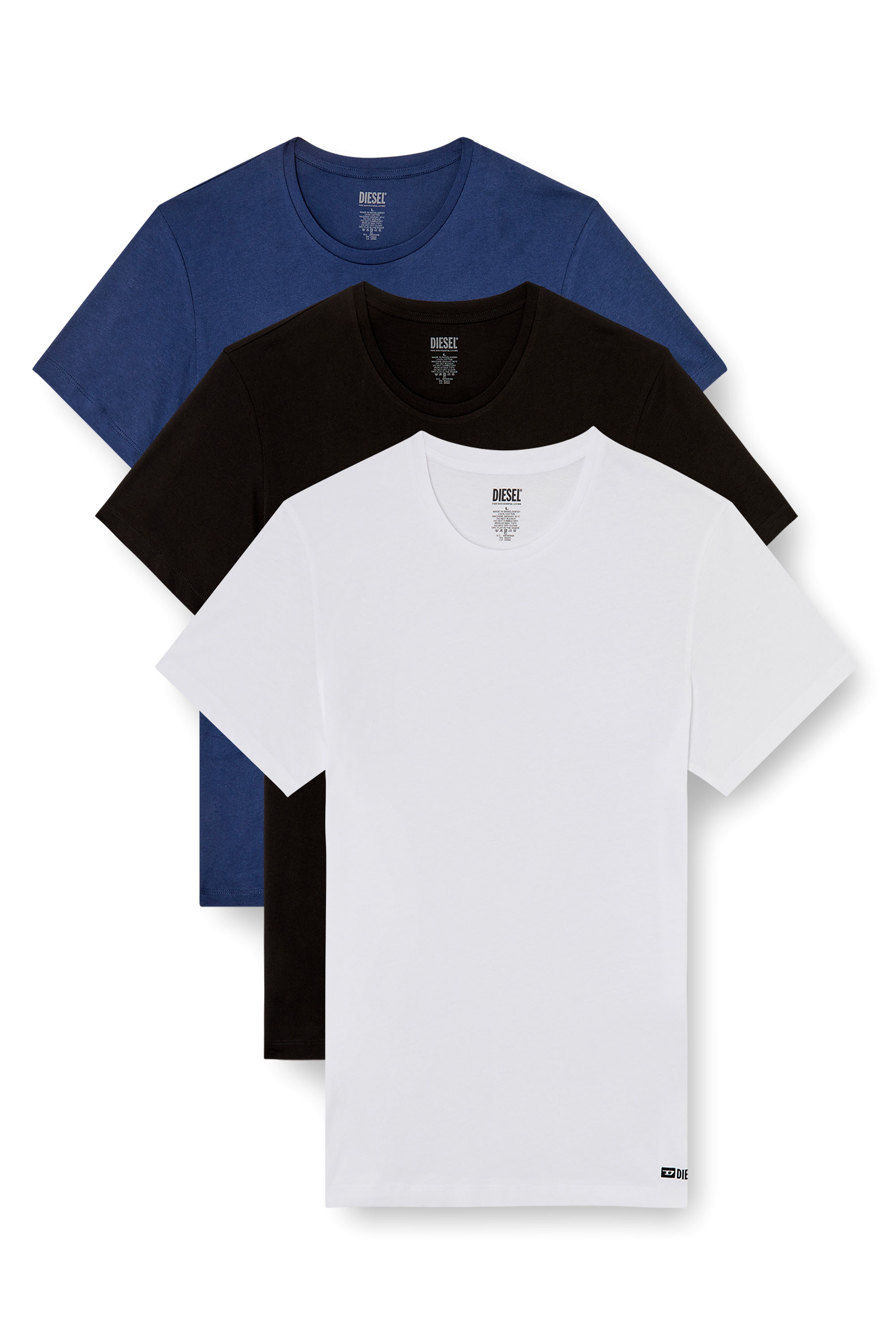 Diesel - RANDAL-D-BOX-3PACK, Man's Three-pack of T-shirts in Blue/White - 1