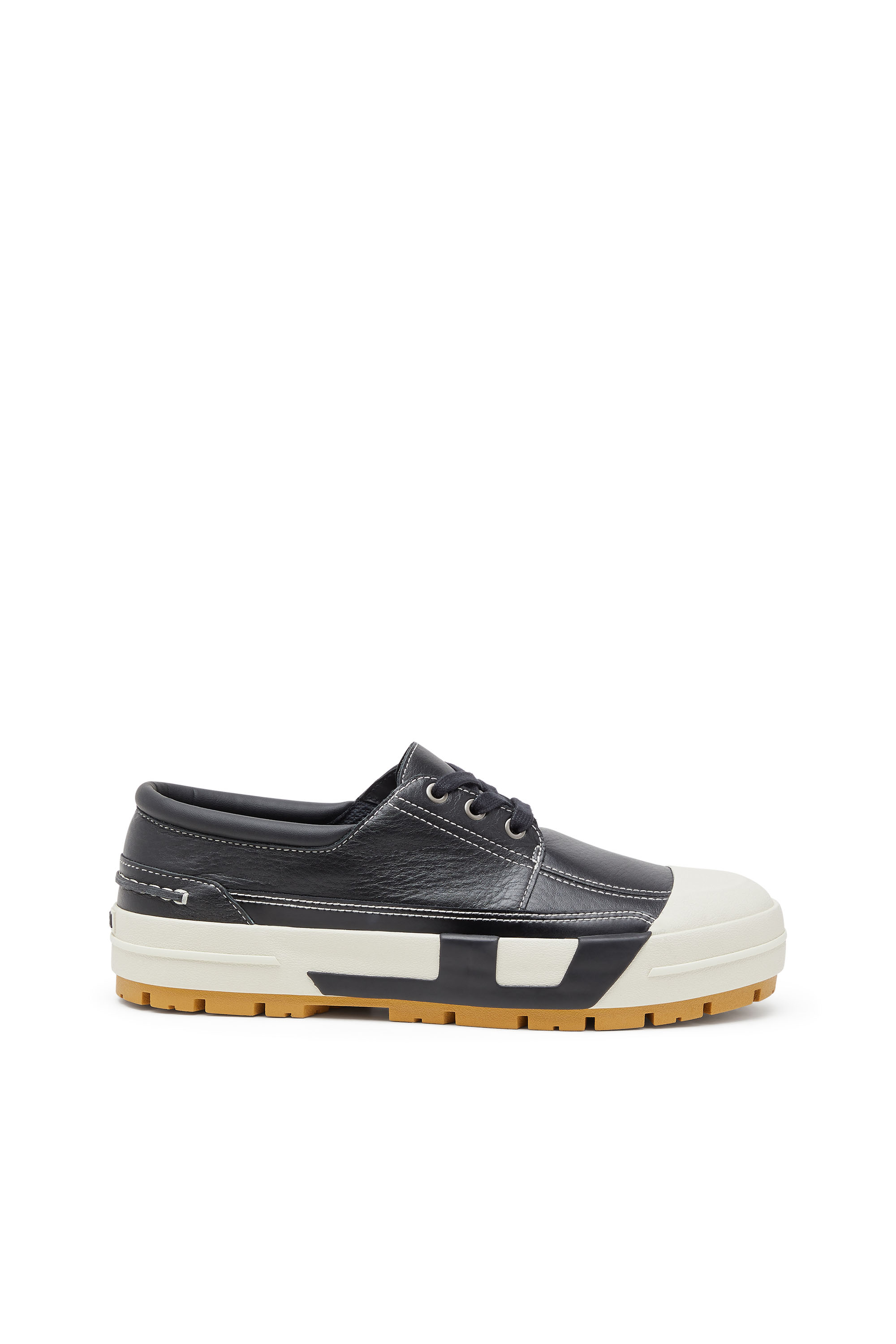 Diesel Men's Black - S-D-Verse - Leather Hybrid Moccasin - Sneakers - Man Size 41