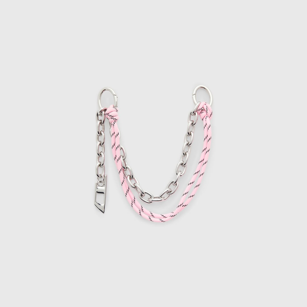 Diesel - Metal charm with chain and rope detail - Charms and Keyrings - Woman - Silver