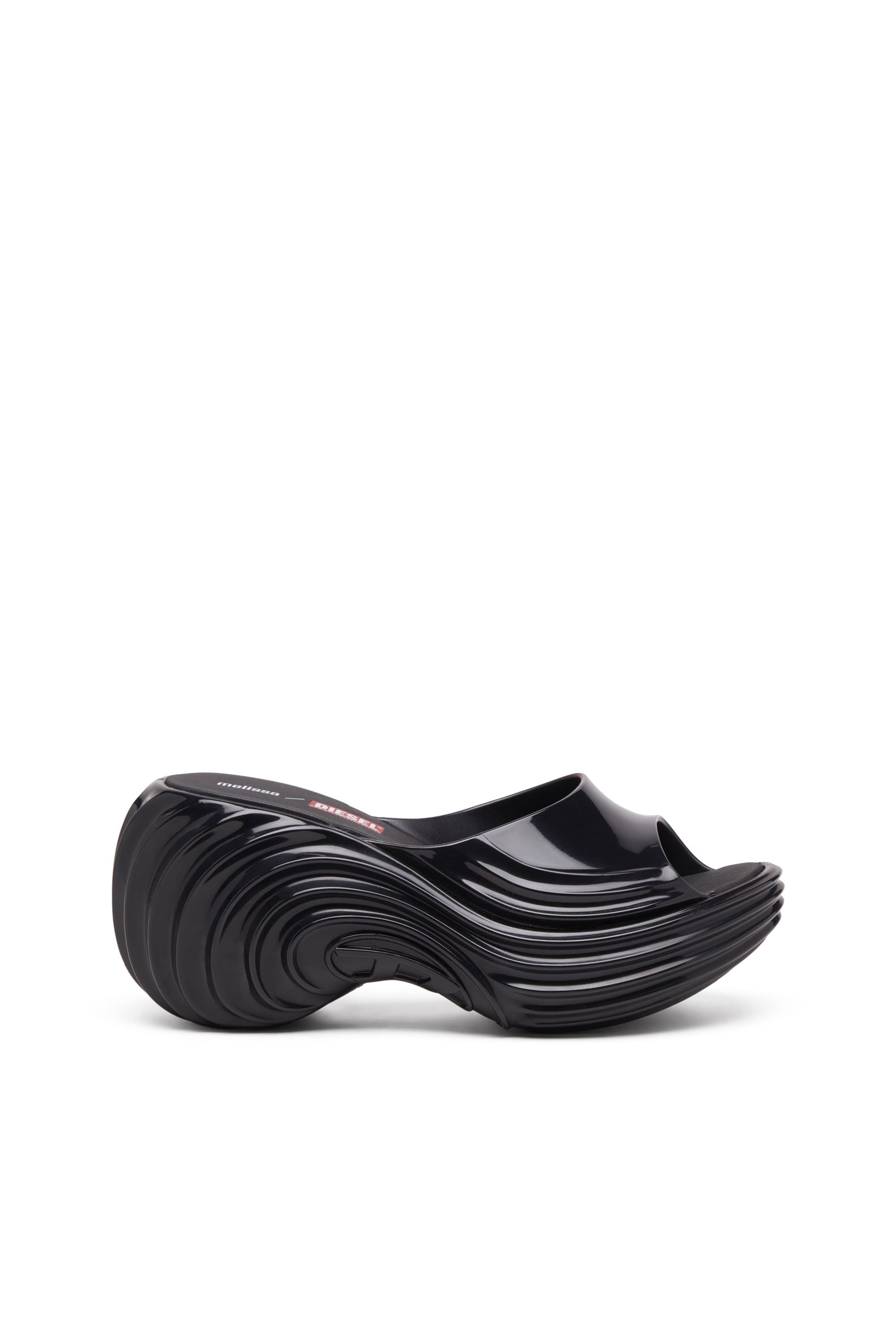 Diesel - Platform mule in Melflex - Sandals - Woman - Black